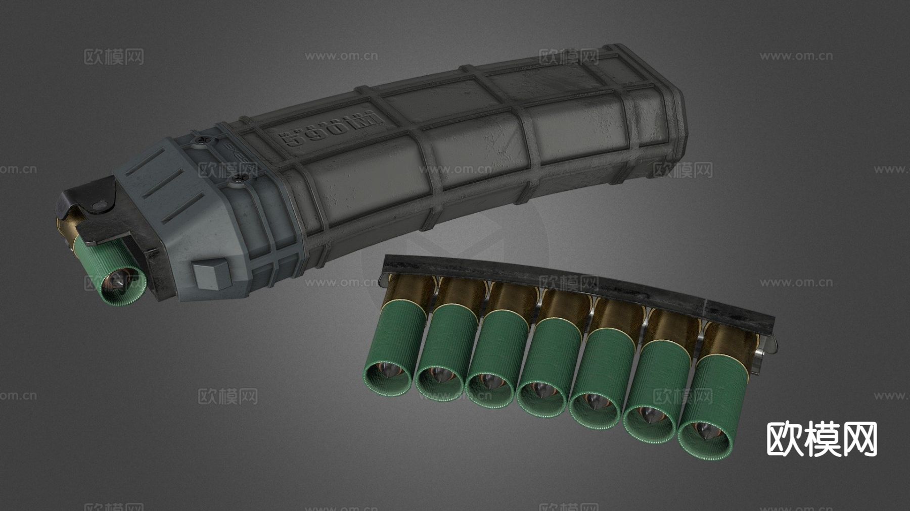 霰弹枪弹匣3d模型