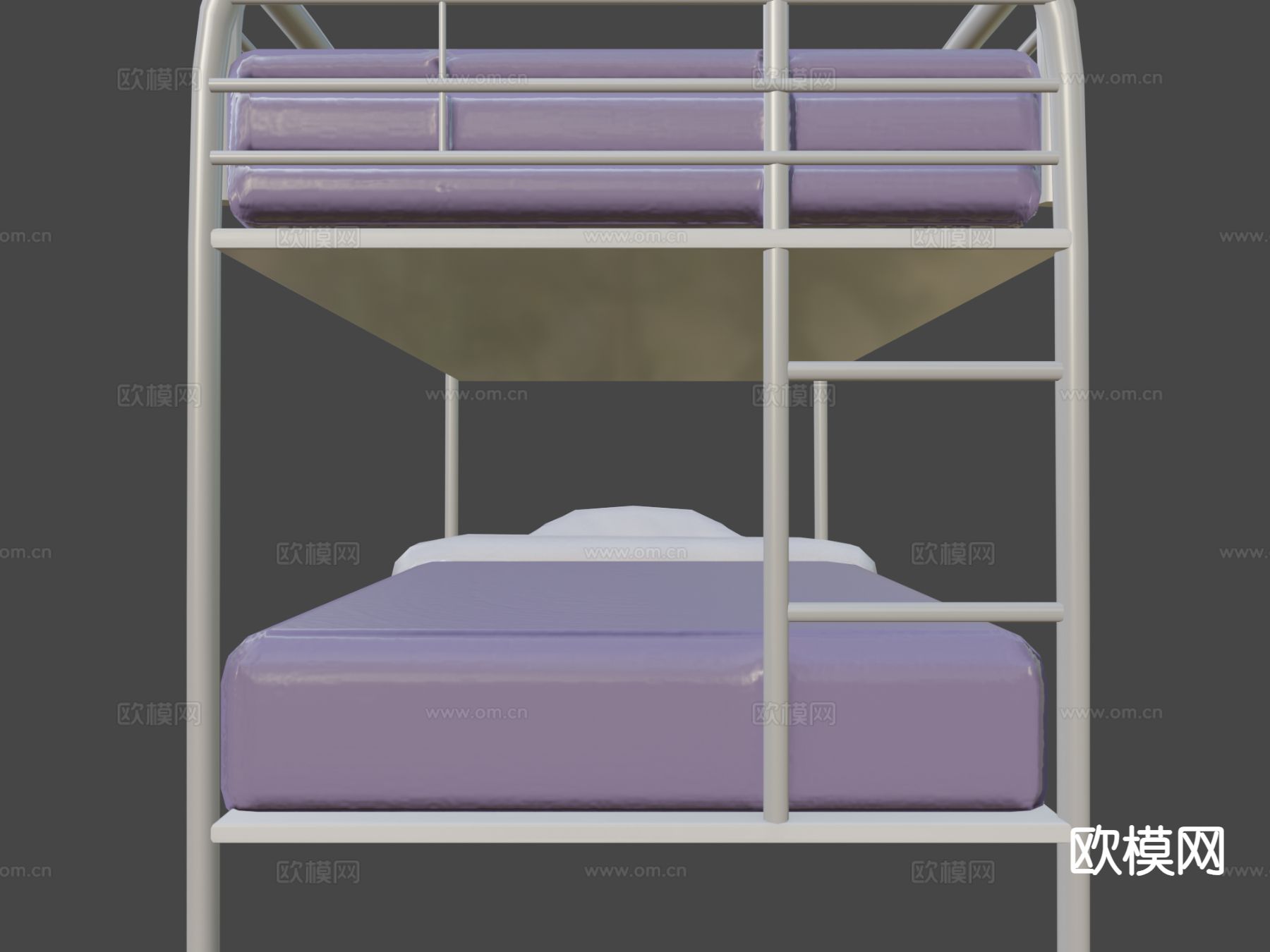 白金属碉堡床 上下床 高低床3d模型