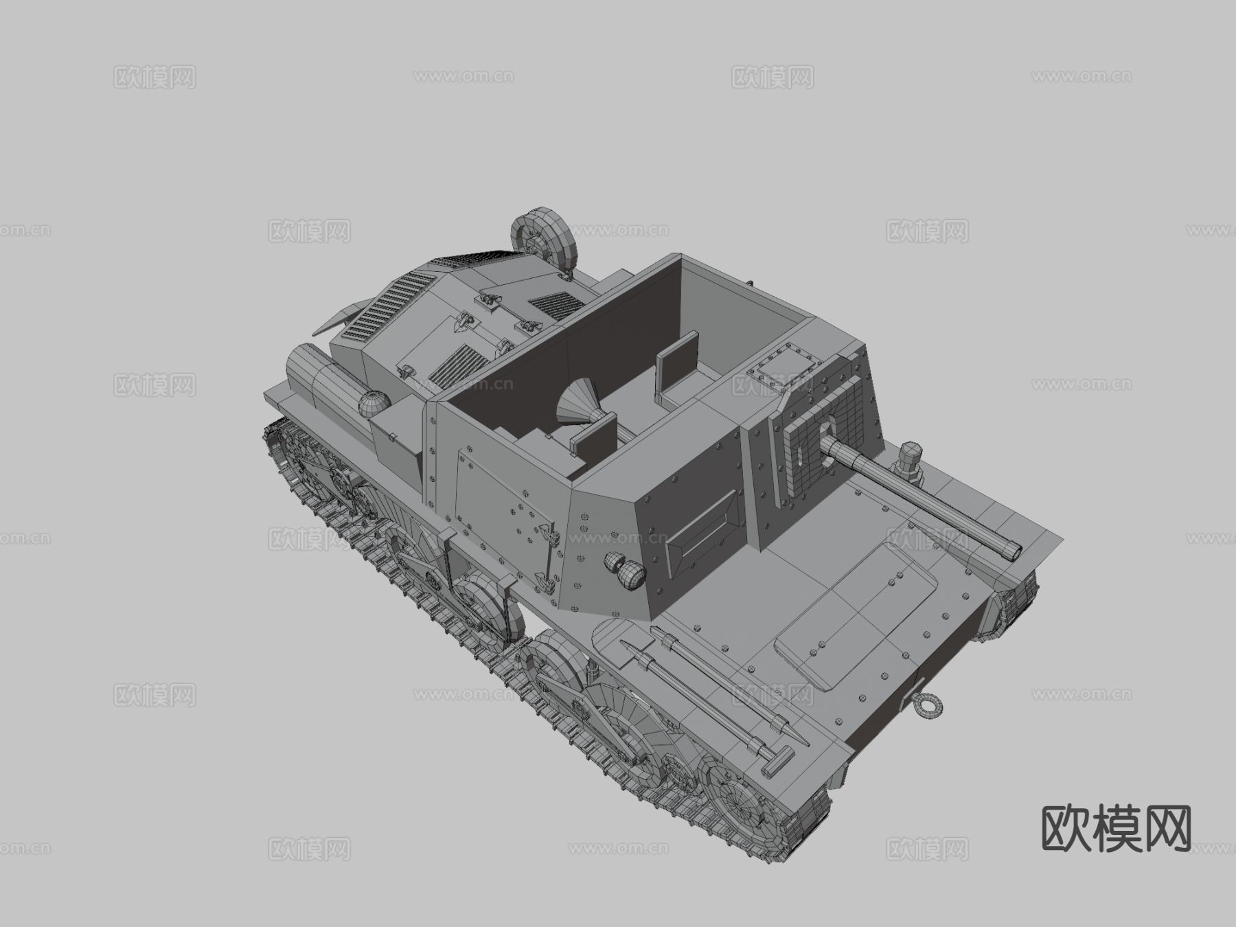 卡通坦克3d模型