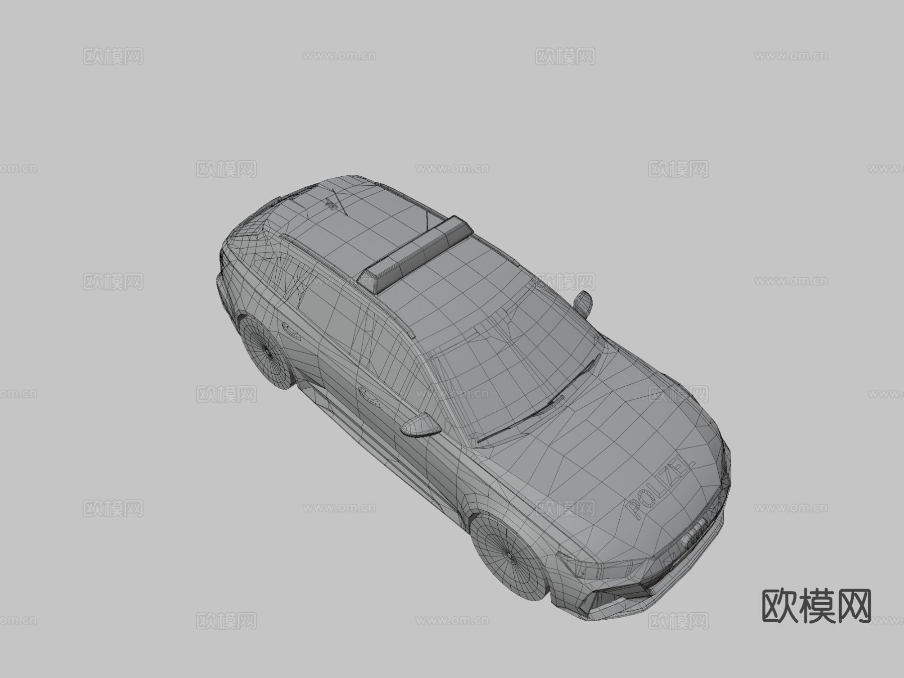 警车 汽车3d模型