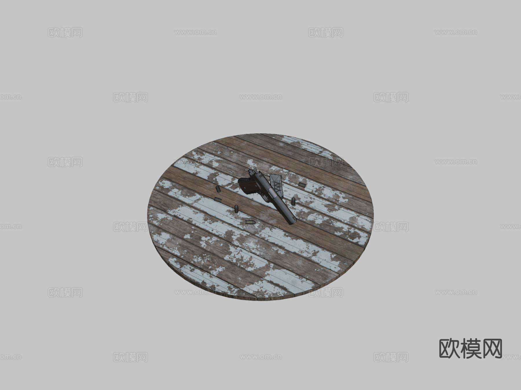 M1911手枪 枪支 枪械3d模型下载（渲染图2）