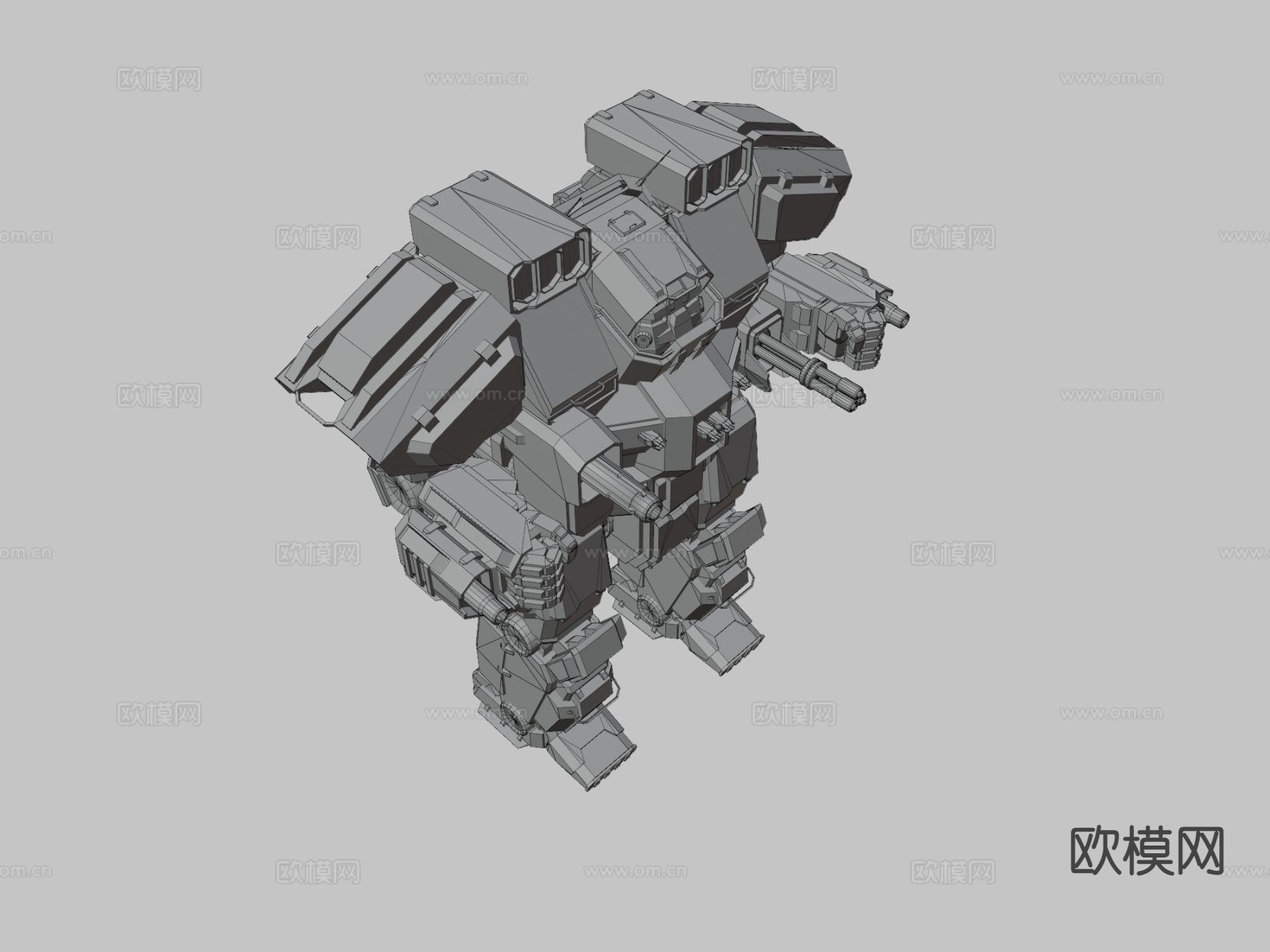 突击机甲 游戏角色3d模型