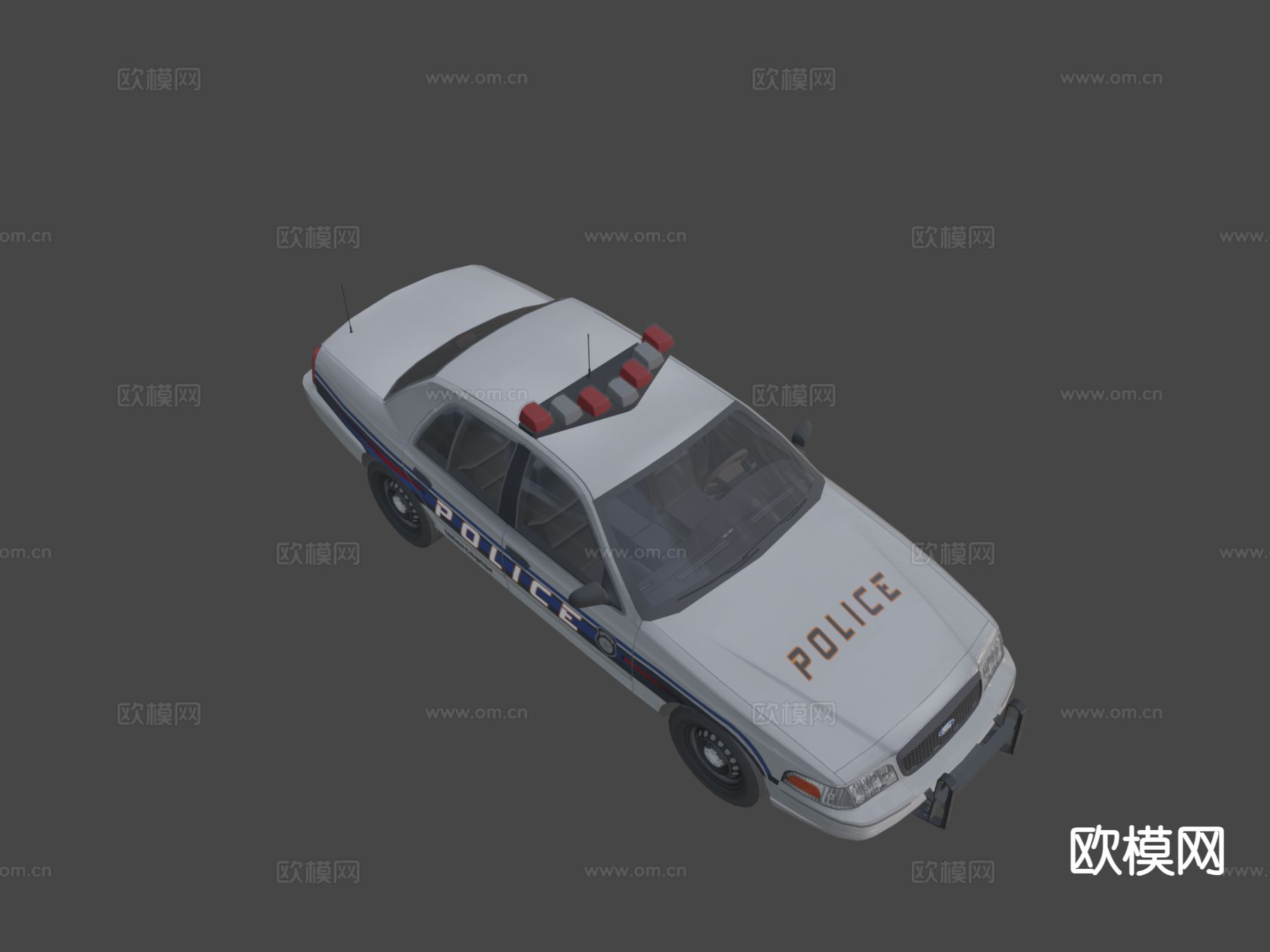 警车 汽车3d模型