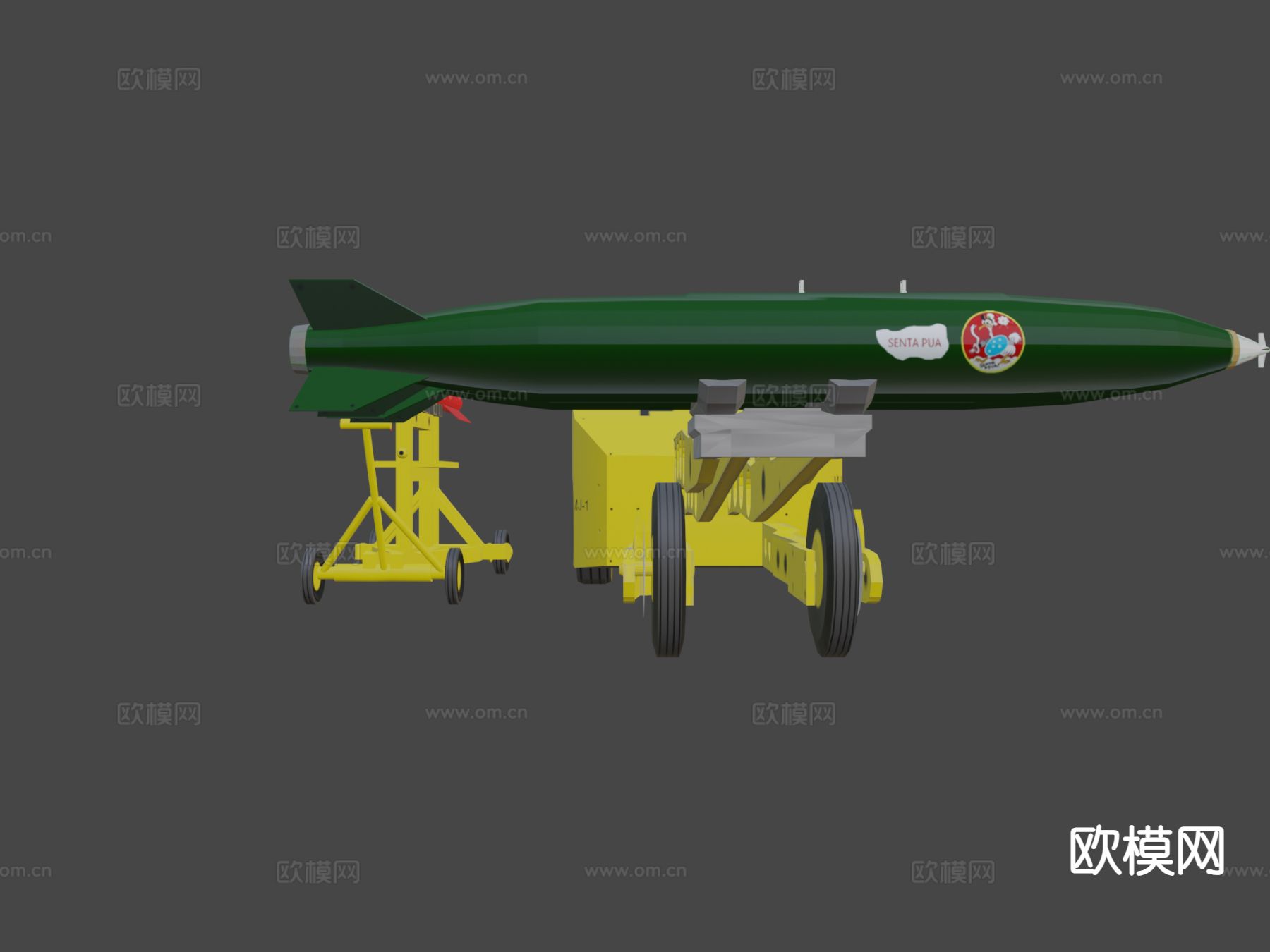 MJ-1炸弹装载器导弹3d模型