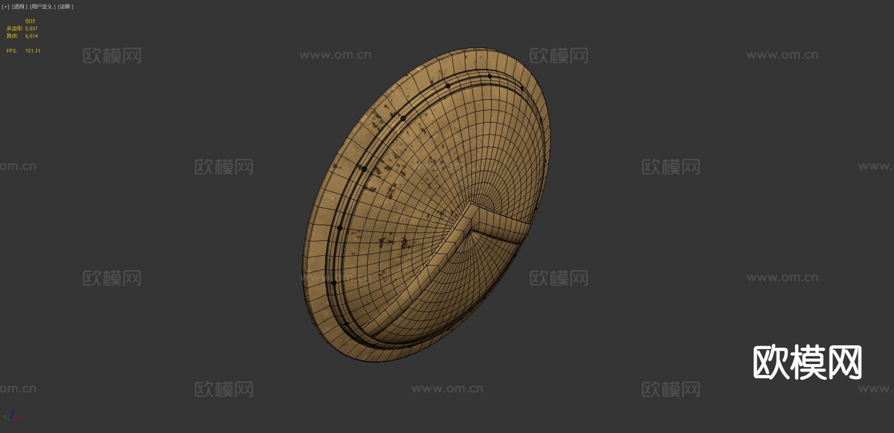 斯巴达经典盾牌3d模型