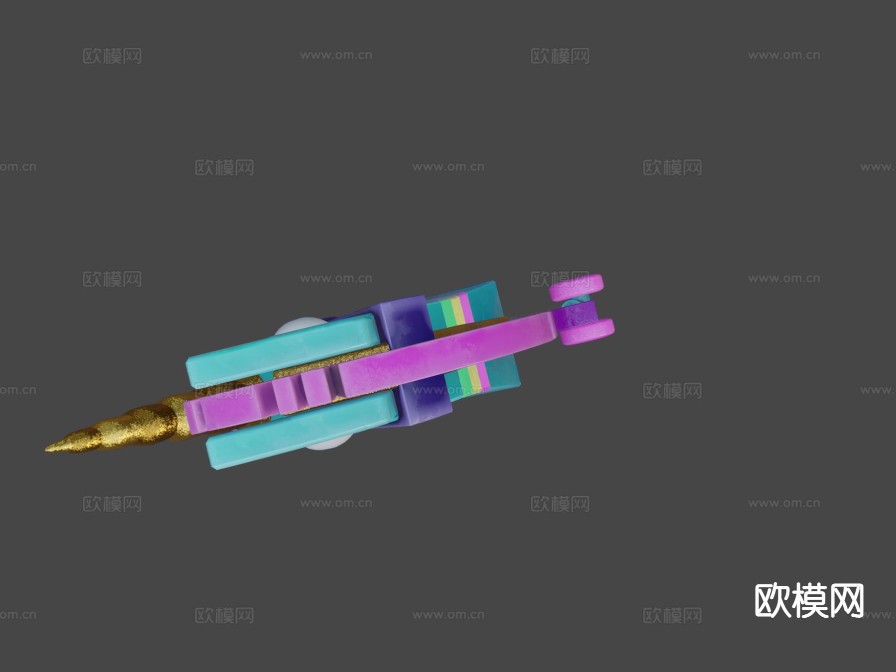 彩虹木马 动漫道具 游戏道具3d模型