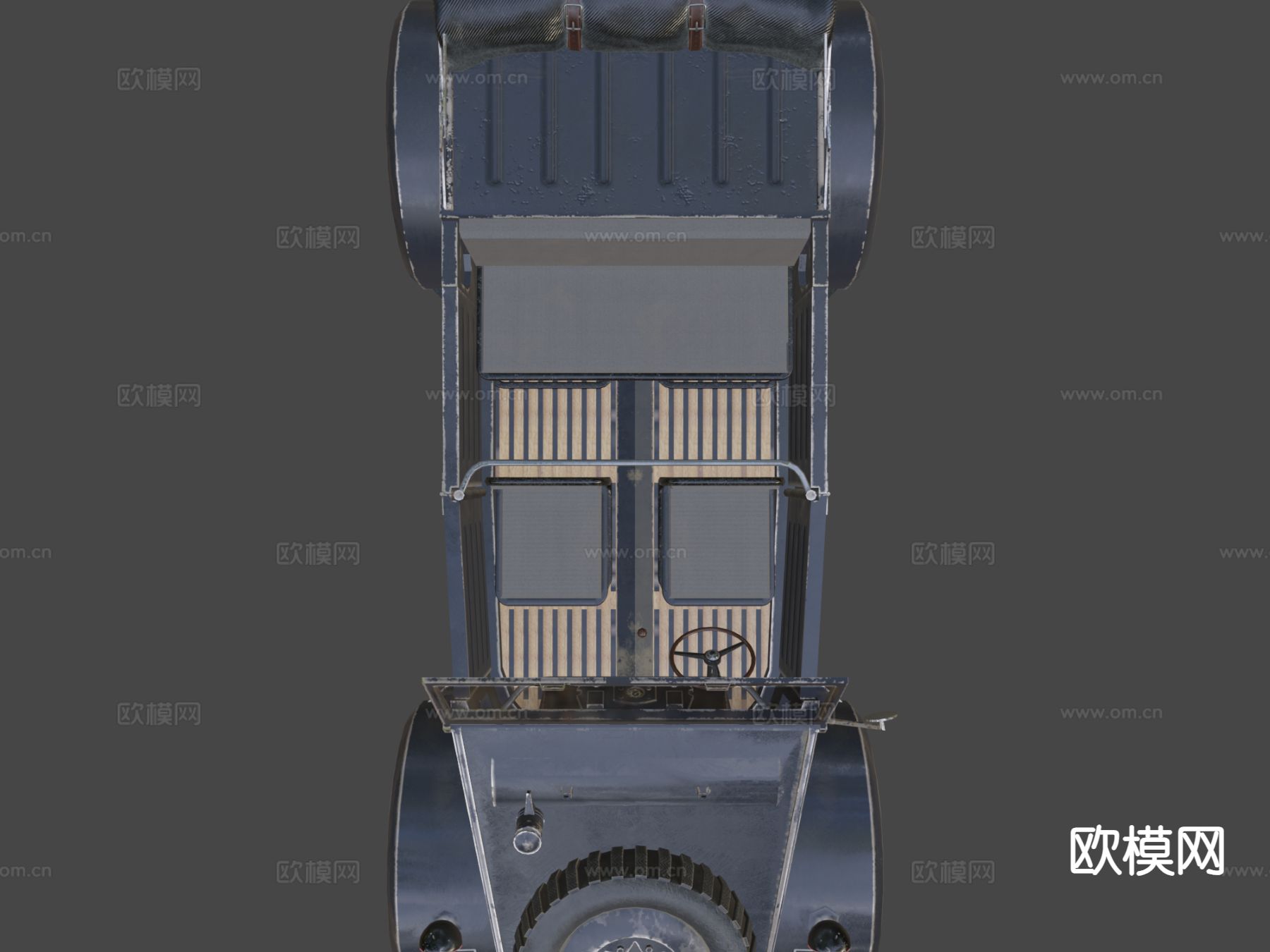 军用敞篷车3d模型