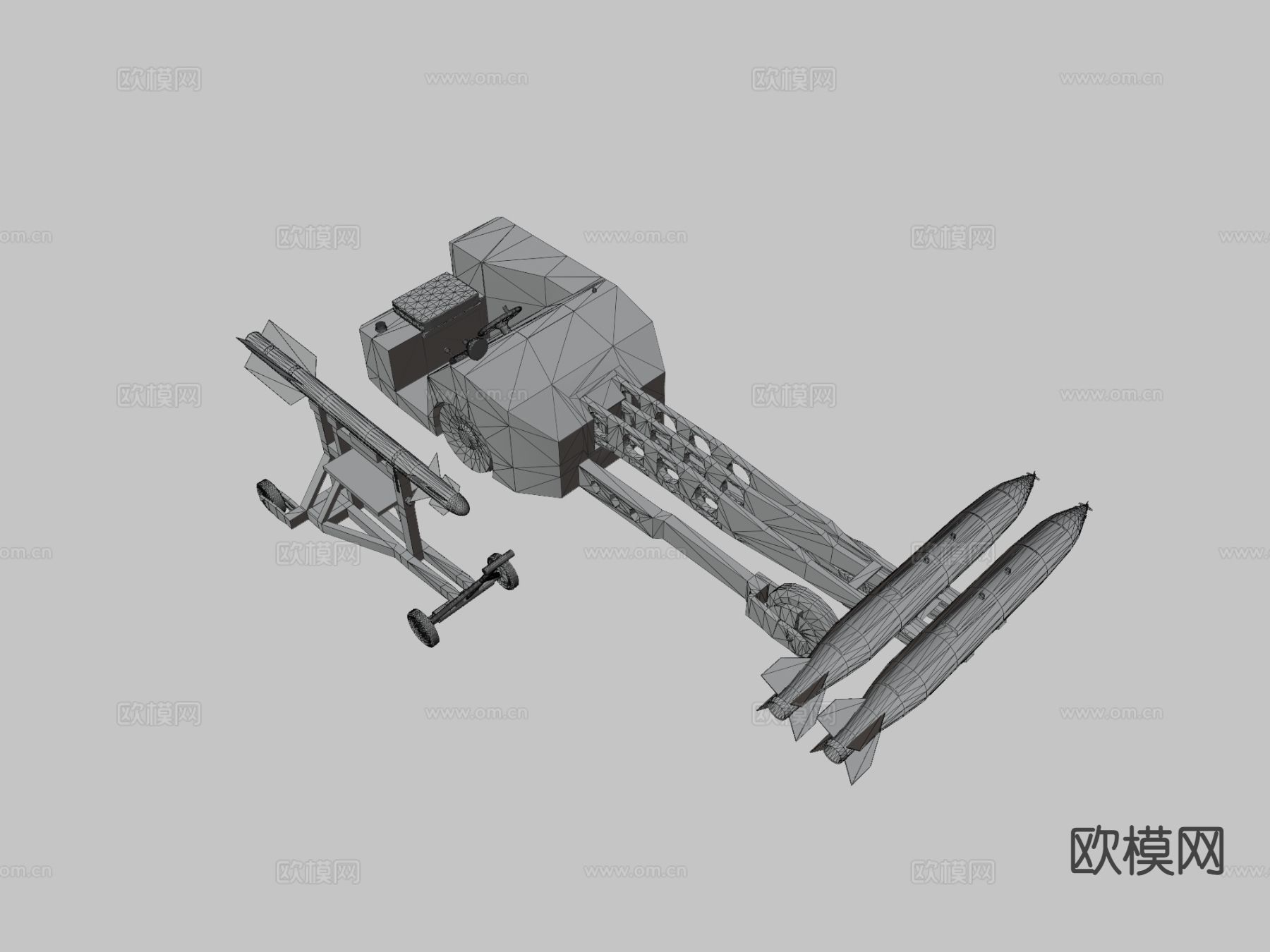 MJ-1炸弹装载器导弹3d模型