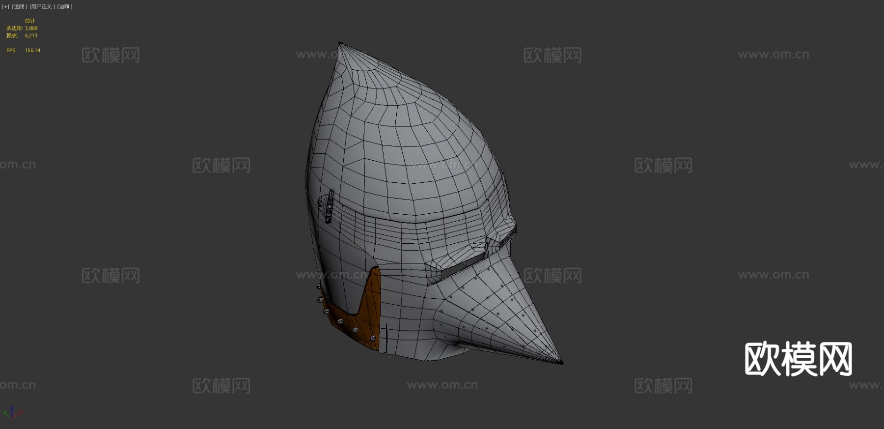 中世纪骑士头盔3d模型