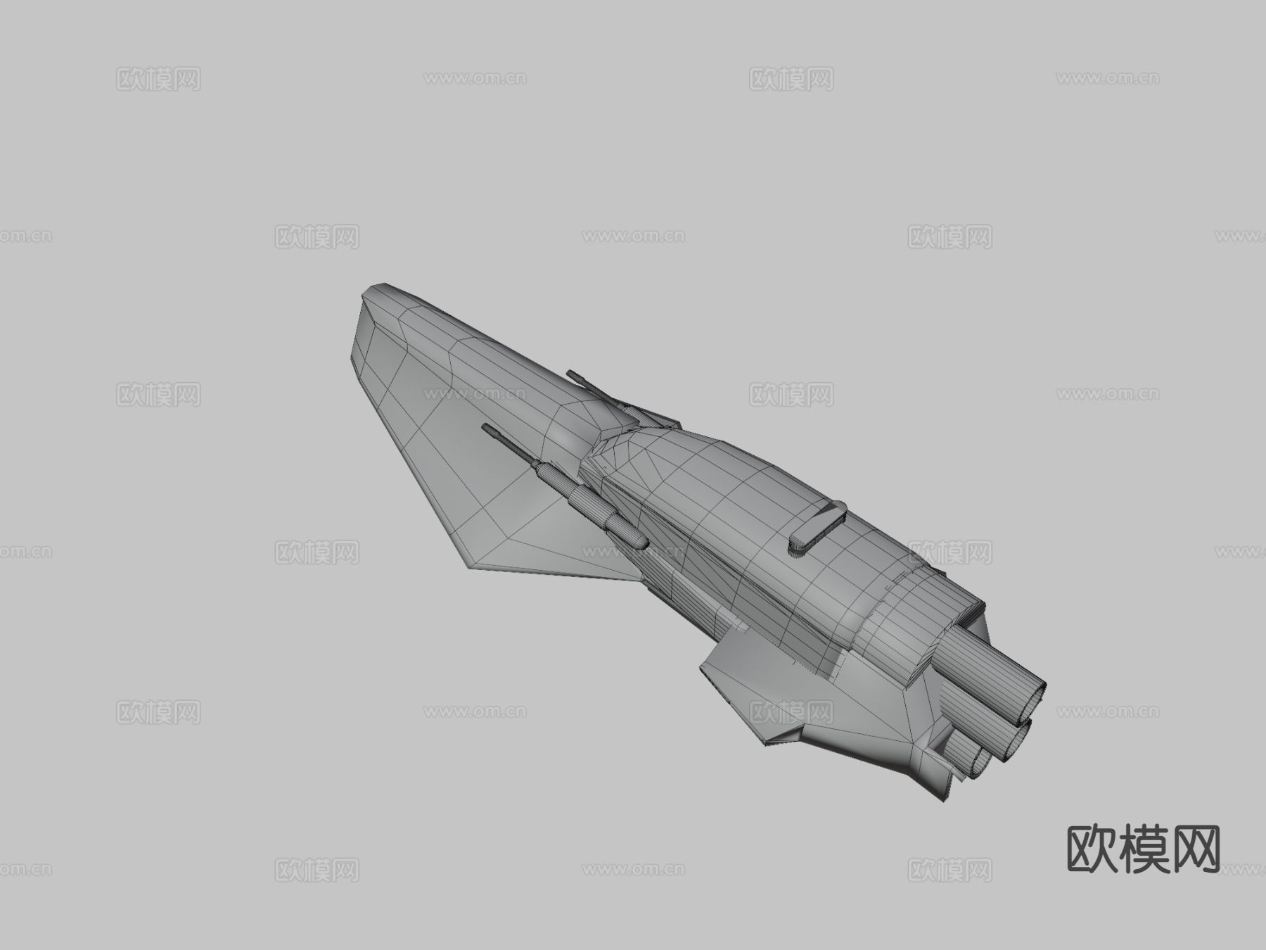 未来科幻警用飞机 太空船3d模型