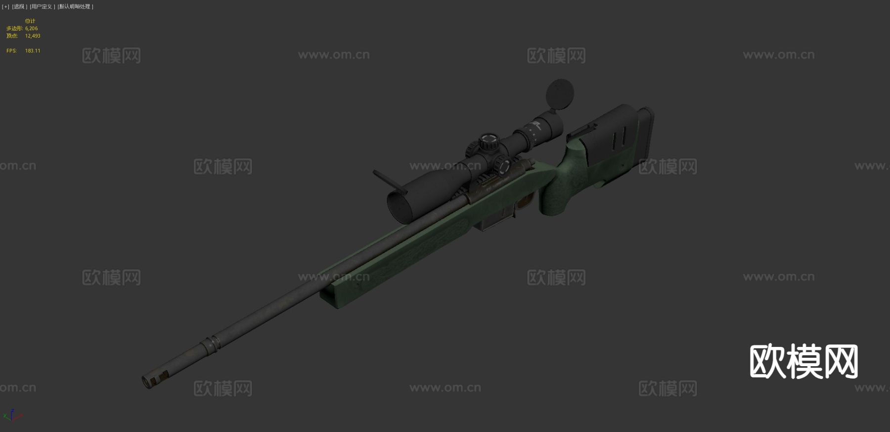 M40A5狙击步枪3d模型