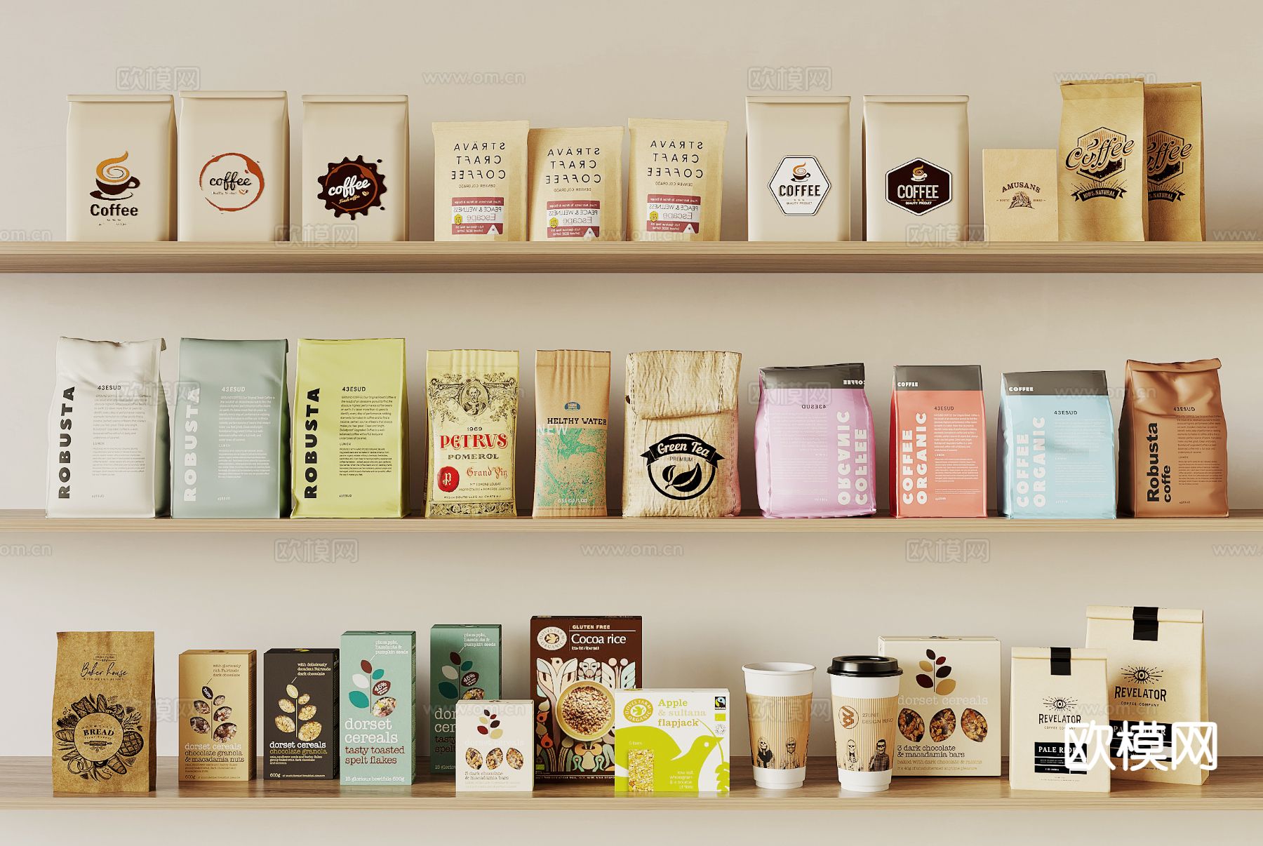 袋装零食 包装袋 零食袋su模型下载（渲染图2）