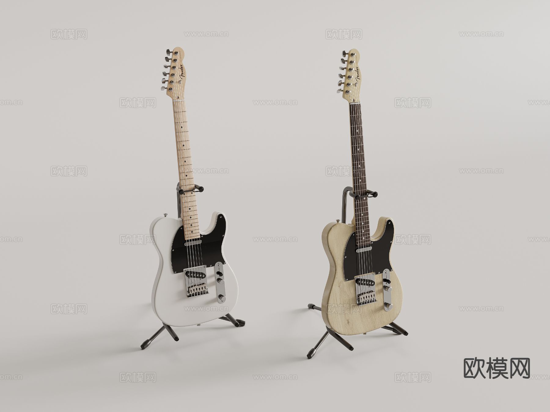 乐器 吉他su模型下载（渲染图2）