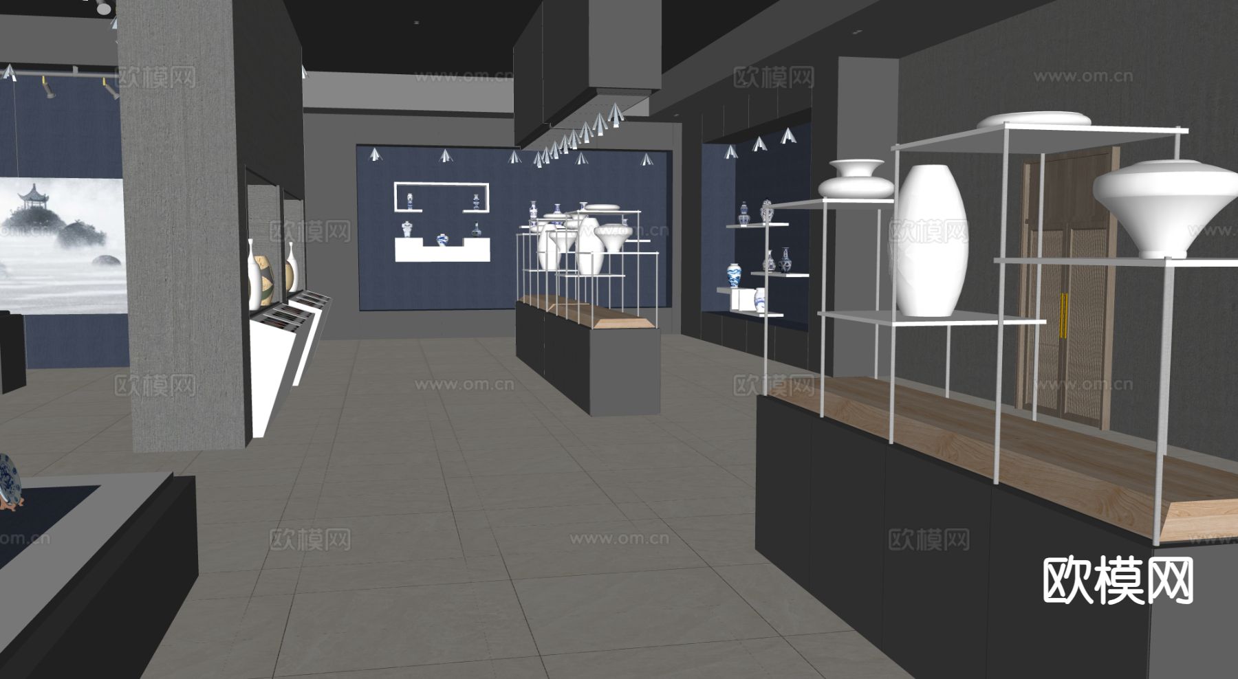 陶瓷博物馆 展览馆su模型下载（渲染图4）