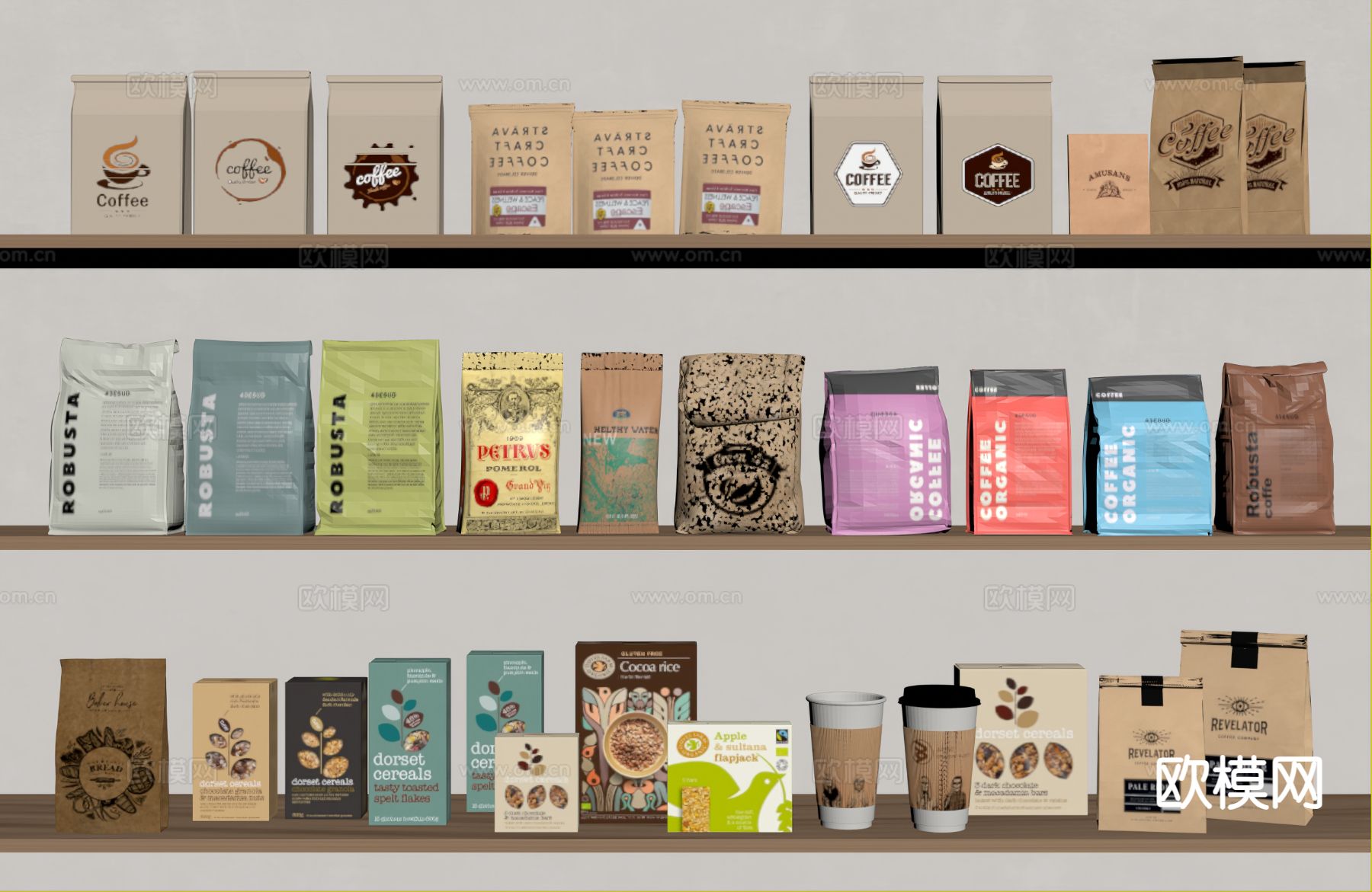 袋装零食 包装袋 零食袋su模型下载（渲染图1）