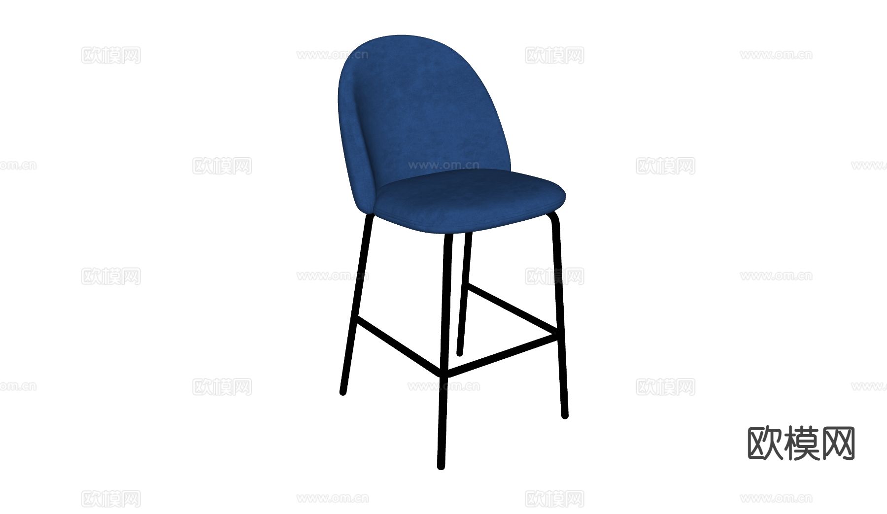 现代吧椅su模型下载（渲染图1）