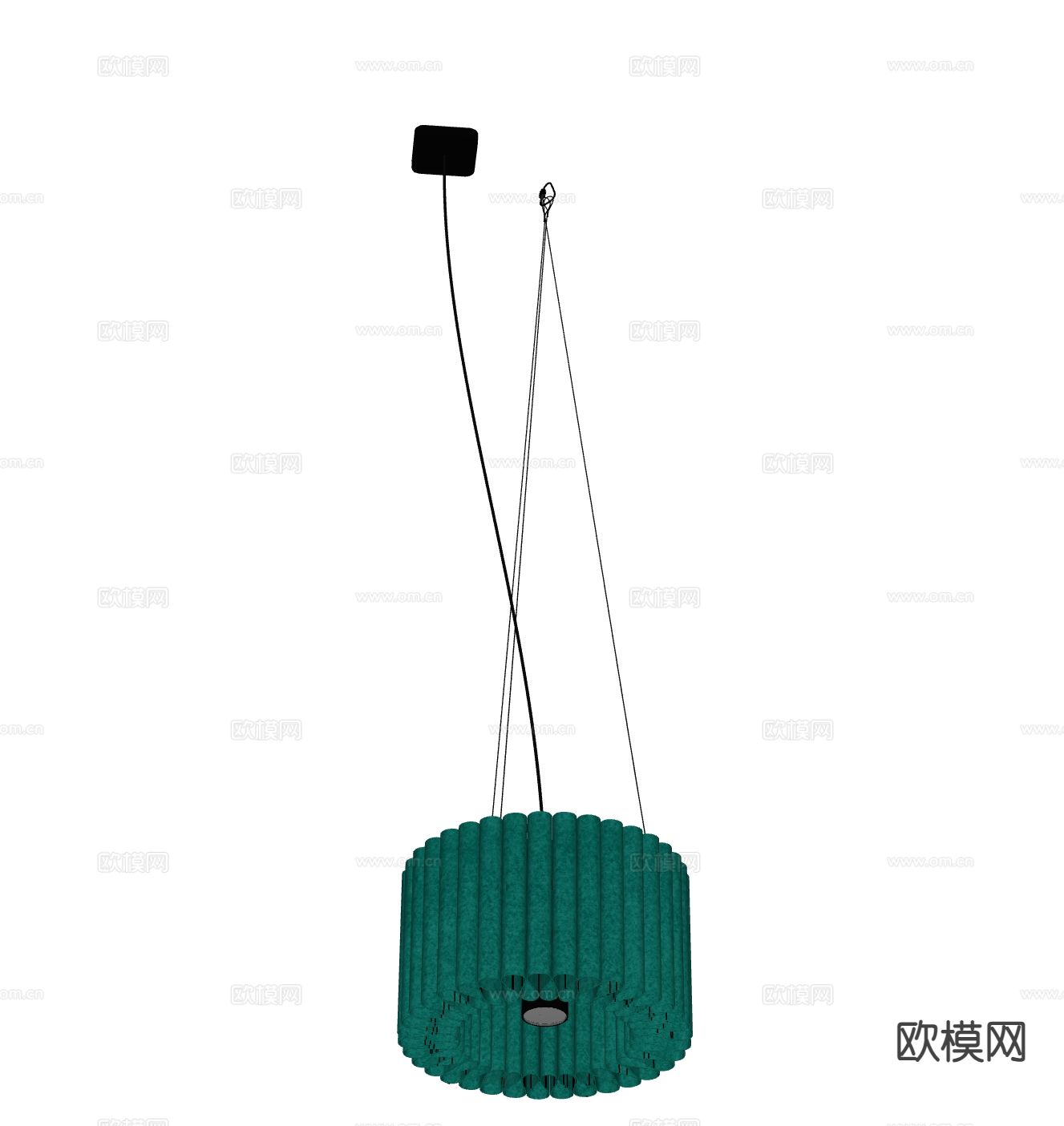 欧式吊灯 布艺吊灯su模型下载（渲染图1）
