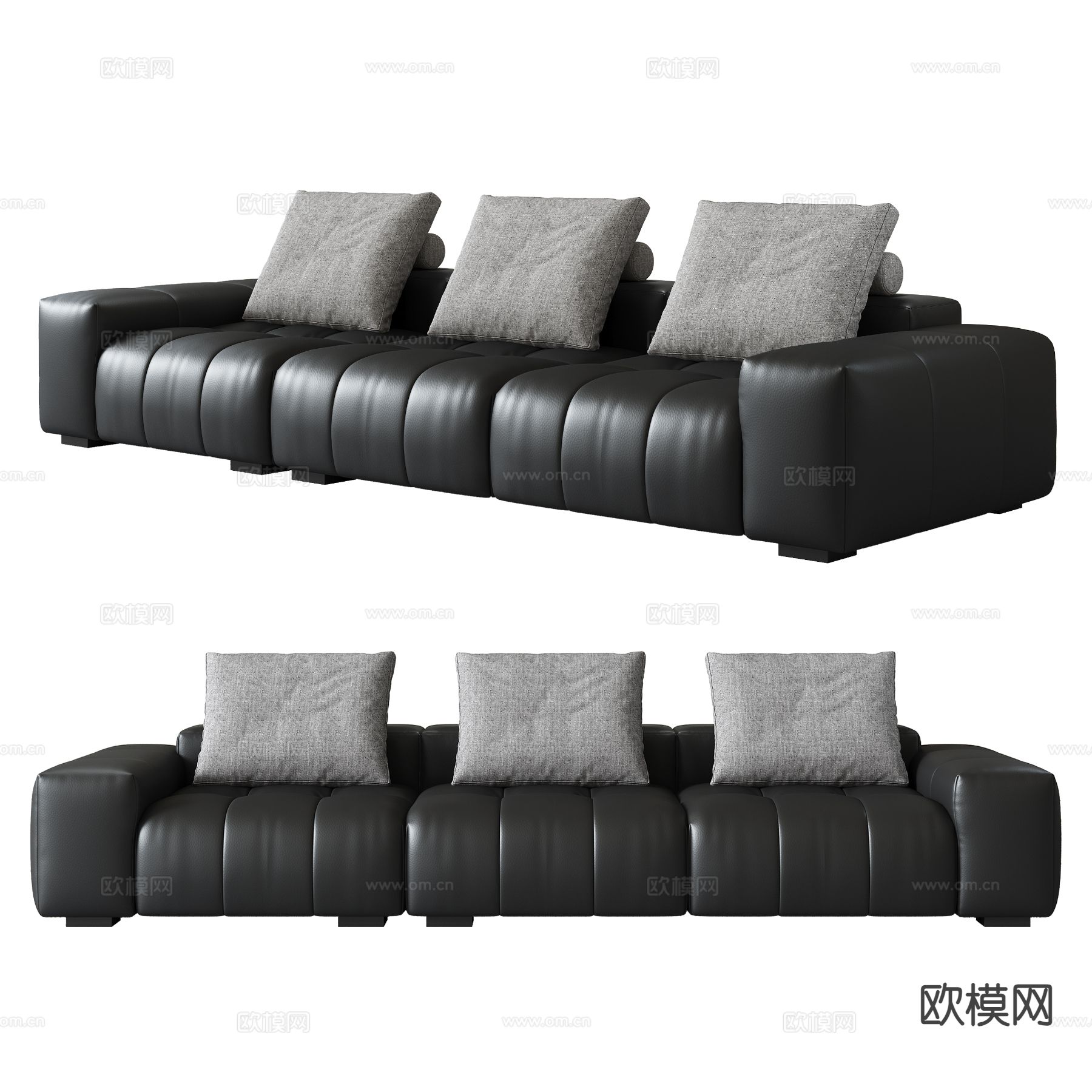 现代多人沙发su模型下载（渲染图2）