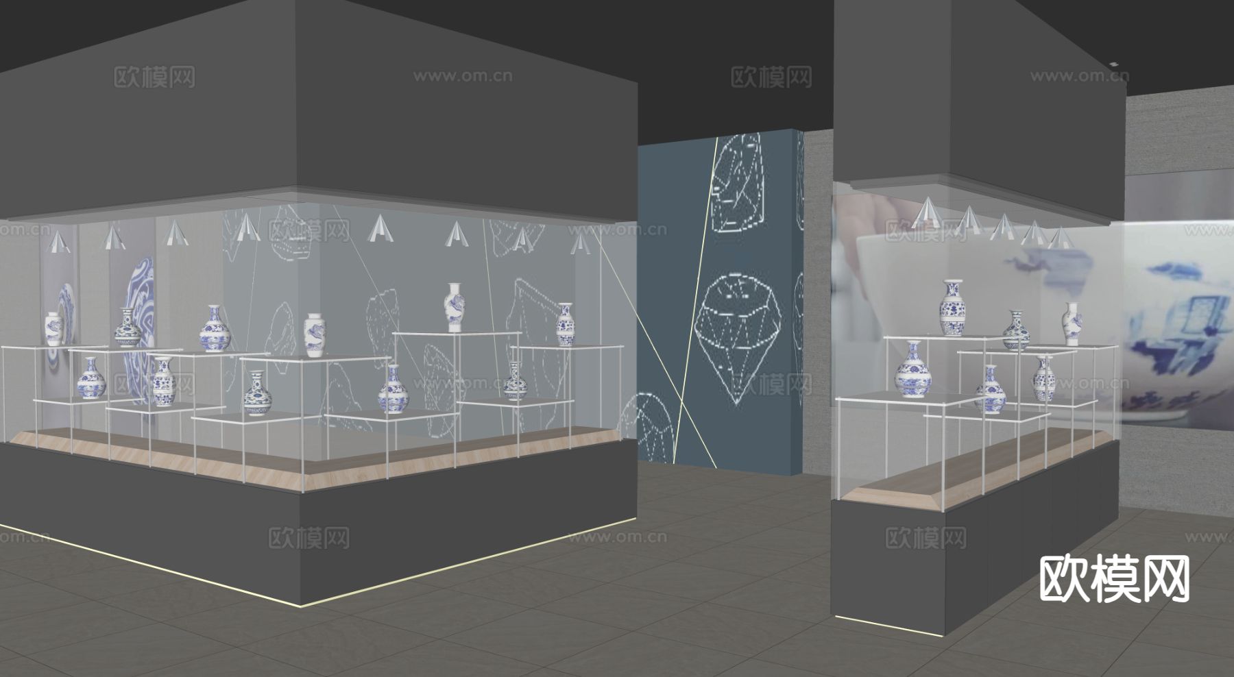 陶瓷博物馆 展览馆su模型下载（渲染图3）