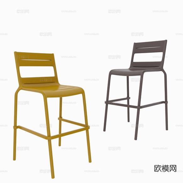 现代吧椅 吧凳 高脚凳3d模型下载