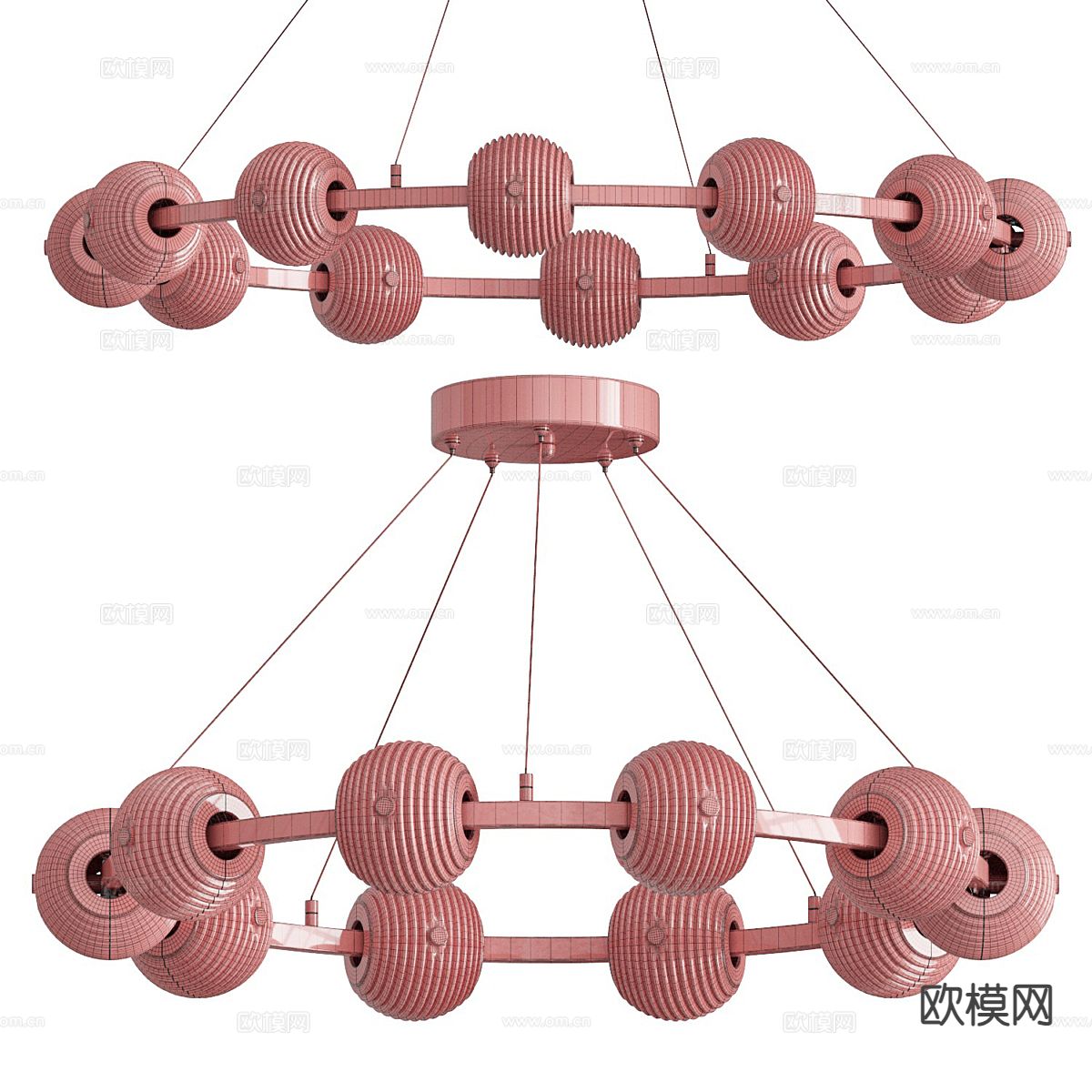 SEMUND 圆环吊灯 球形吊灯3d模型