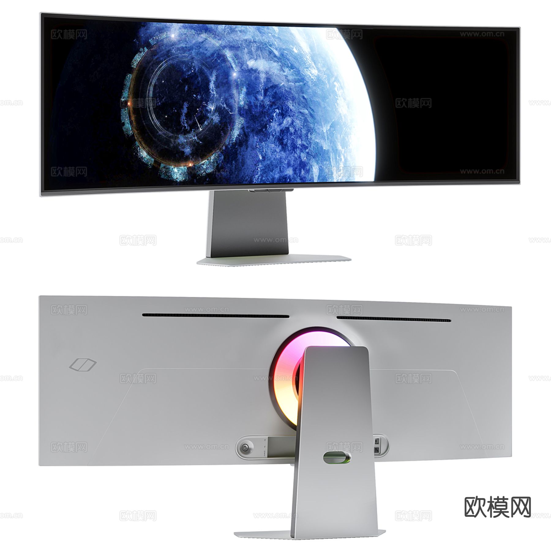 现代三星显示屏 显示器3d模型