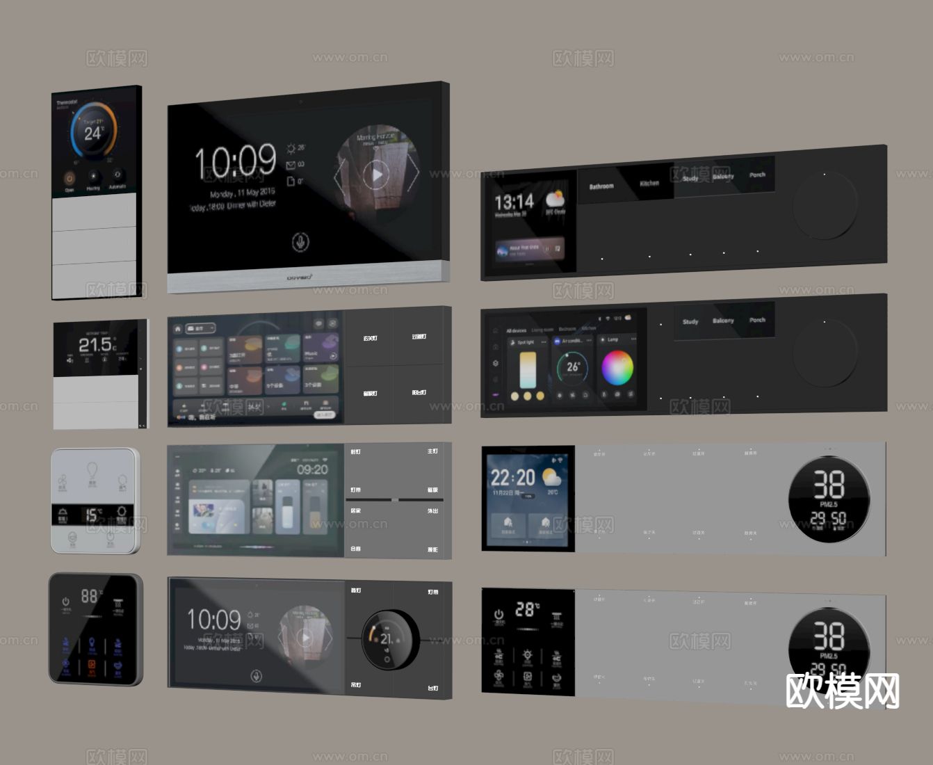 智能面板 可视面板 功能面板su模型下载（渲染图1）