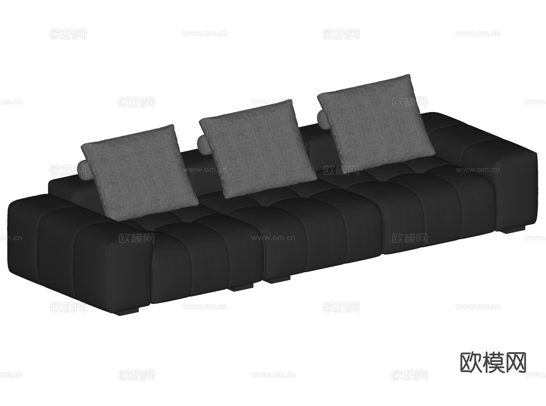 现代多人沙发su模型下载（渲染图1）