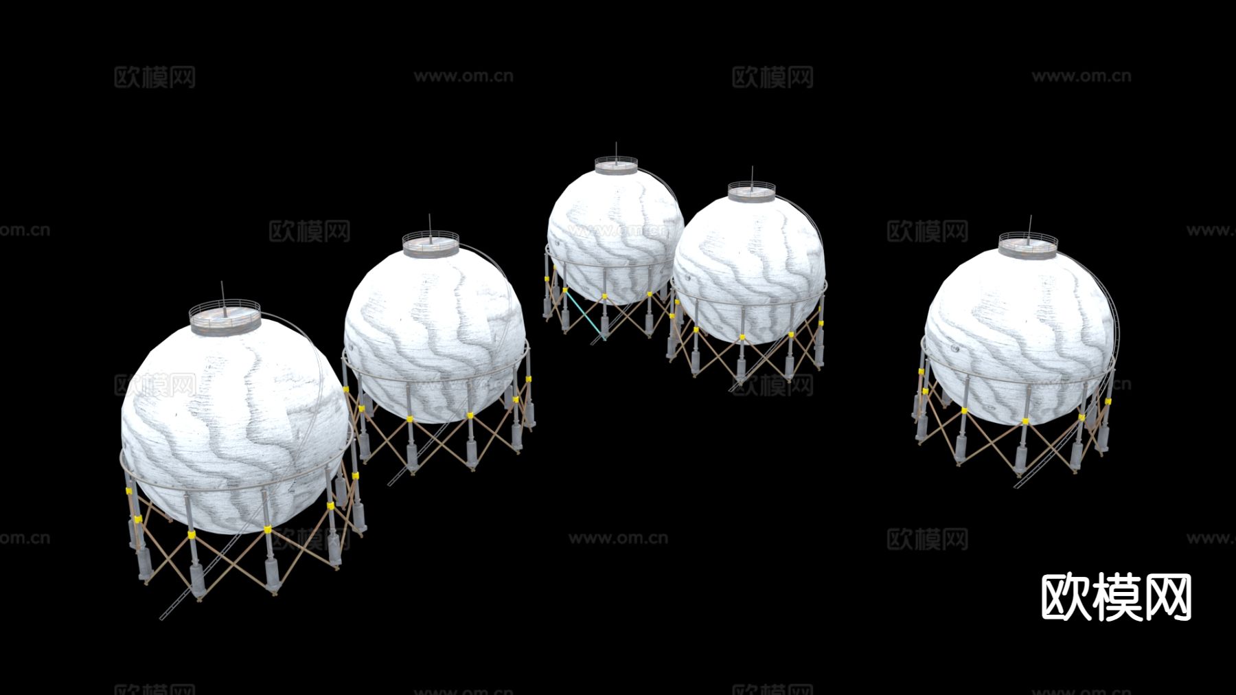 工业设备 蓄电站su模型下载（渲染图2）