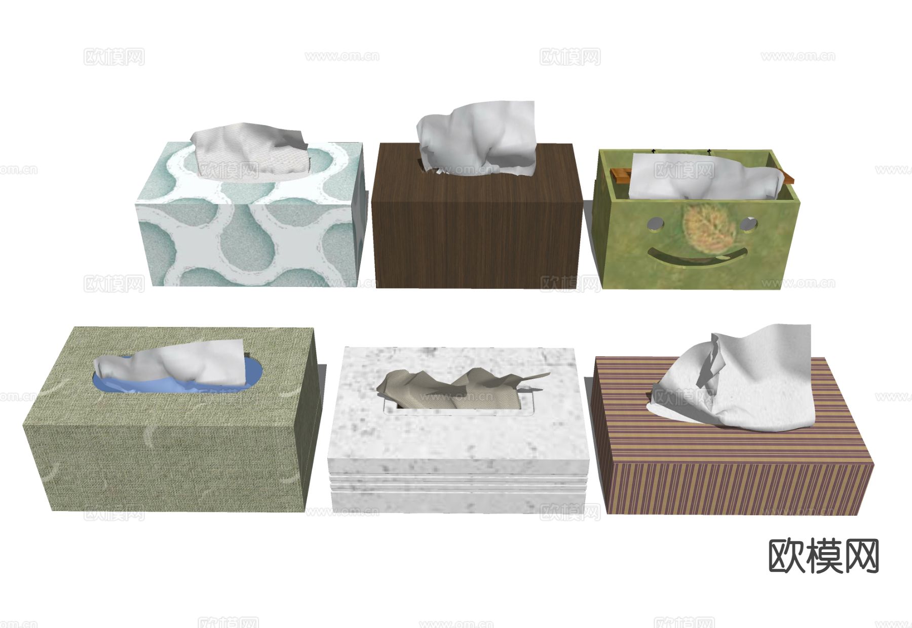 卫生纸盒 纸巾抽纸su模型下载（渲染图1）