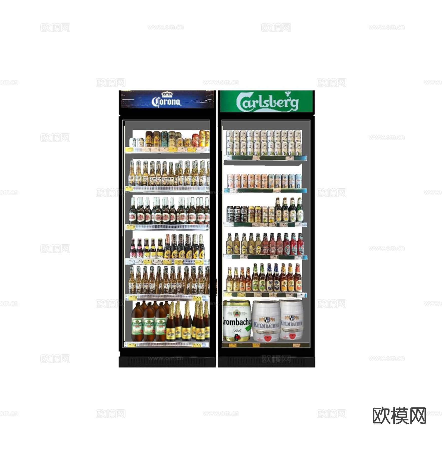 冰柜 饮料柜 冷藏柜 保鲜柜su模型下载（渲染图1）