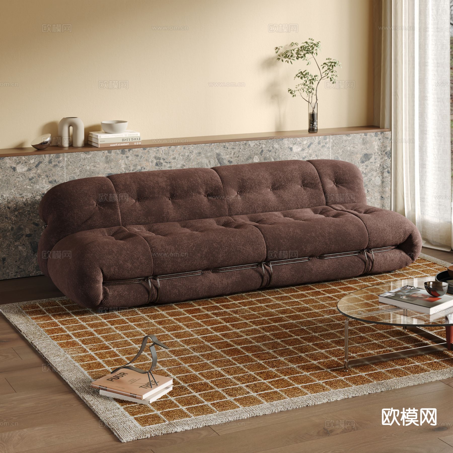 Minotti 多人沙发3d模型