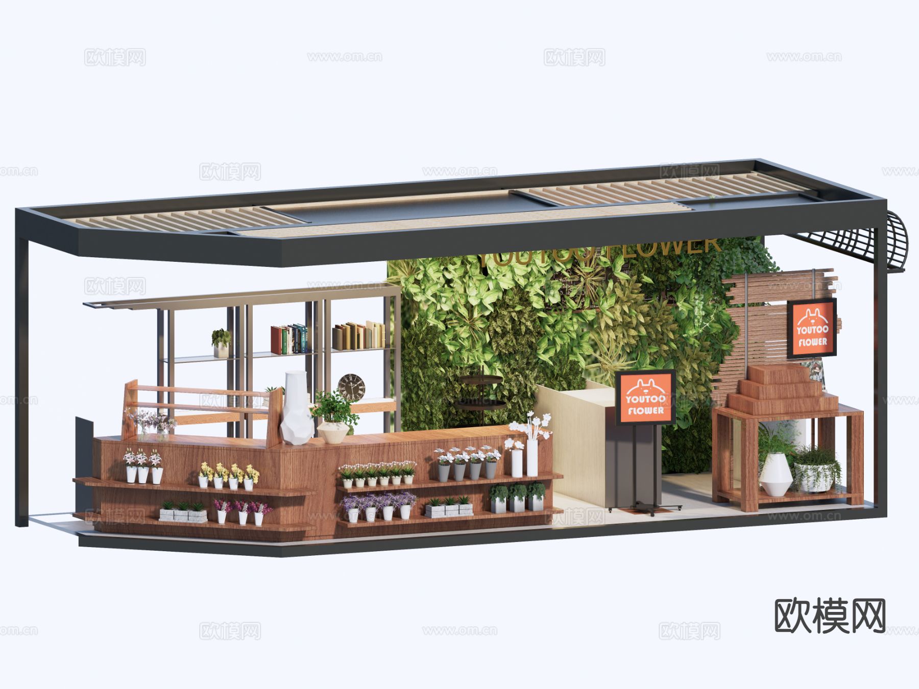 现代花店su模型下载（渲染图2）