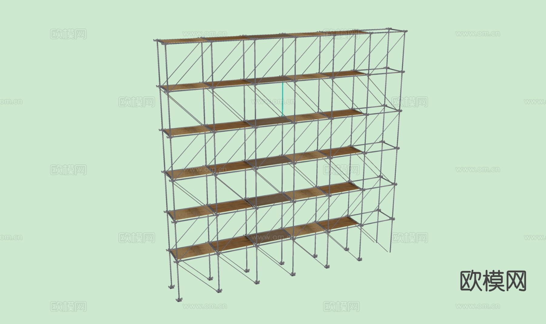 铁艺置物架 展示架 陈列架su模型下载（渲染图1）