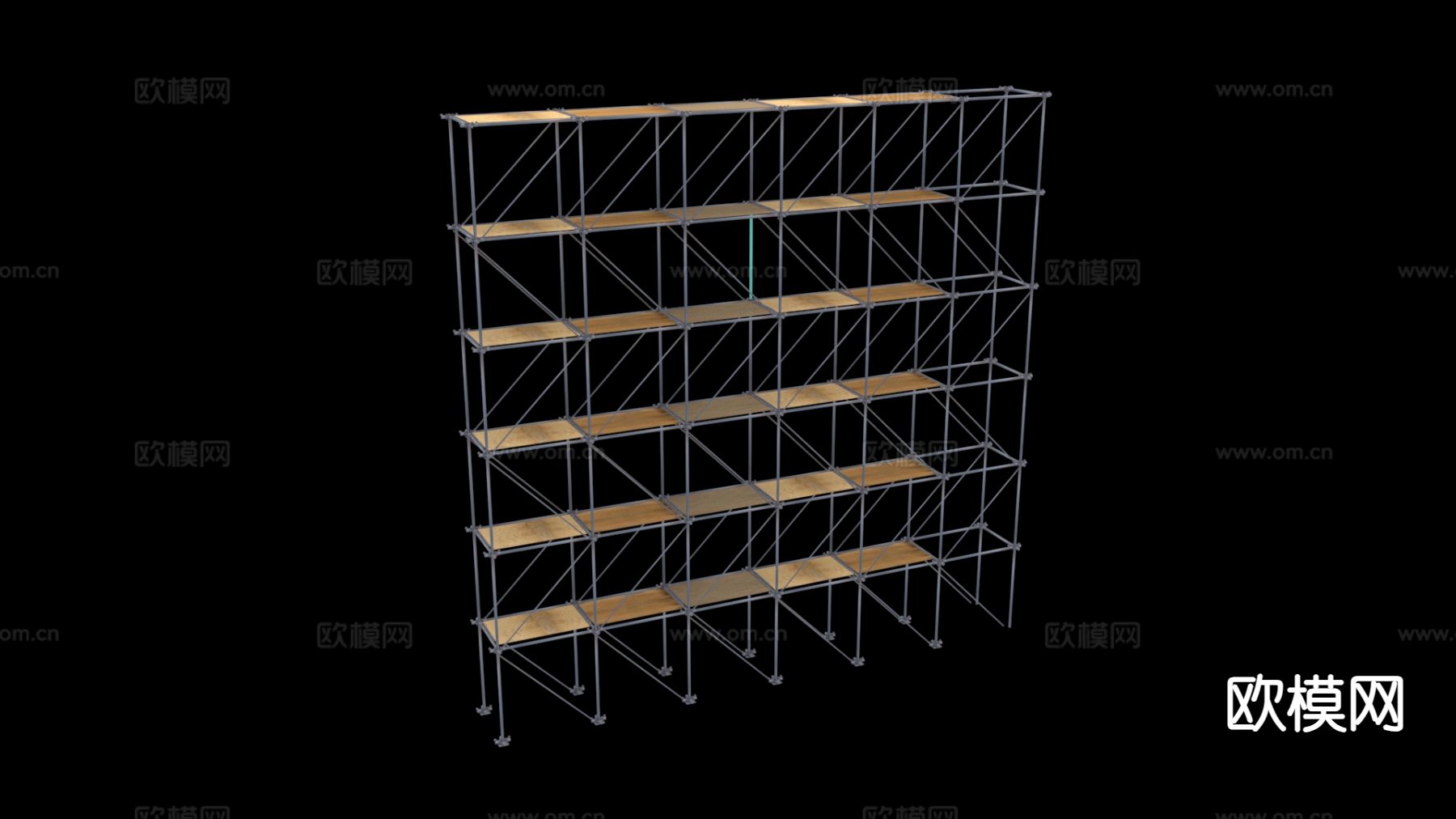 铁艺置物架 展示架 陈列架su模型下载（渲染图2）