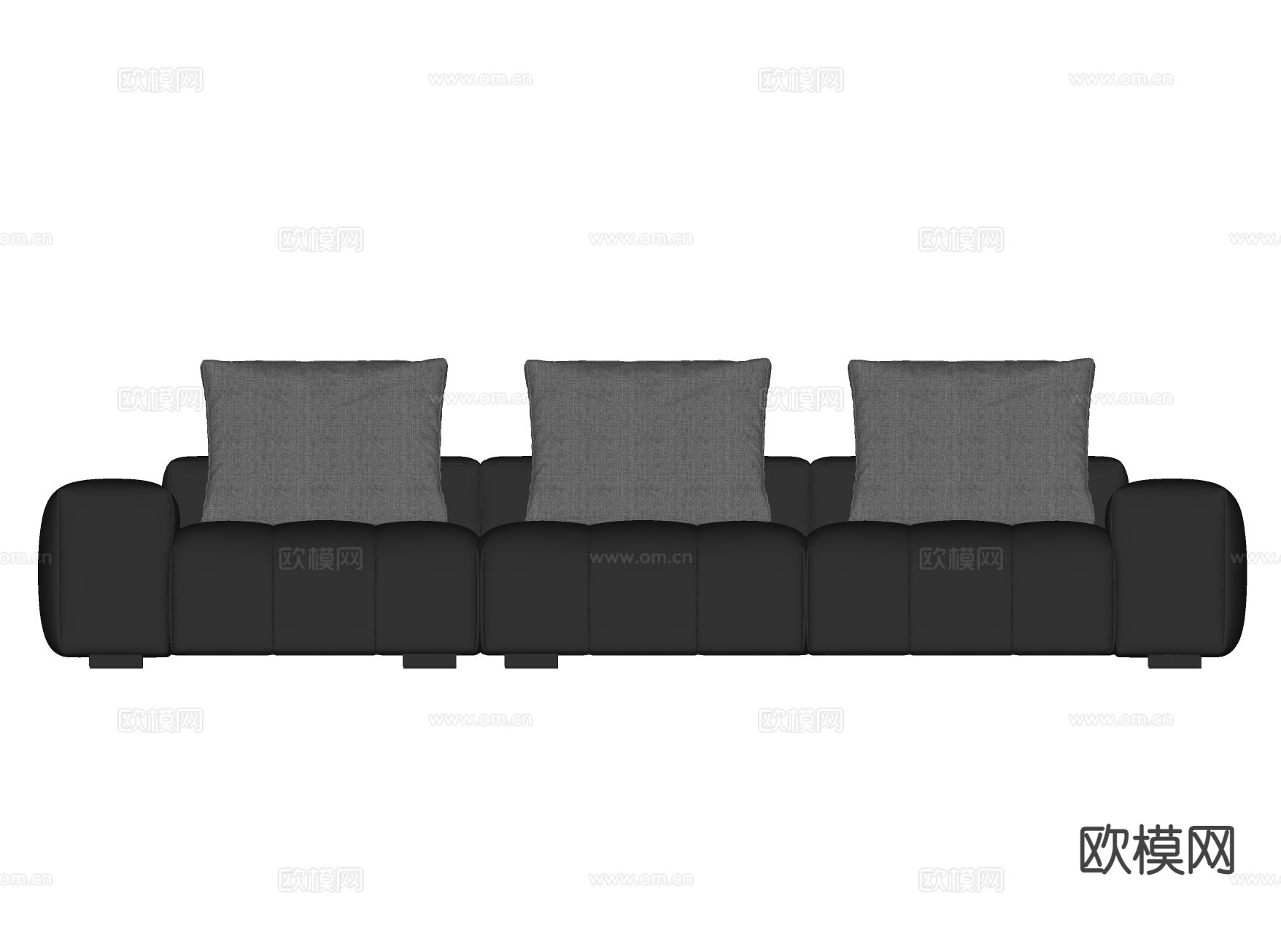 现代多人沙发su模型下载（渲染图3）