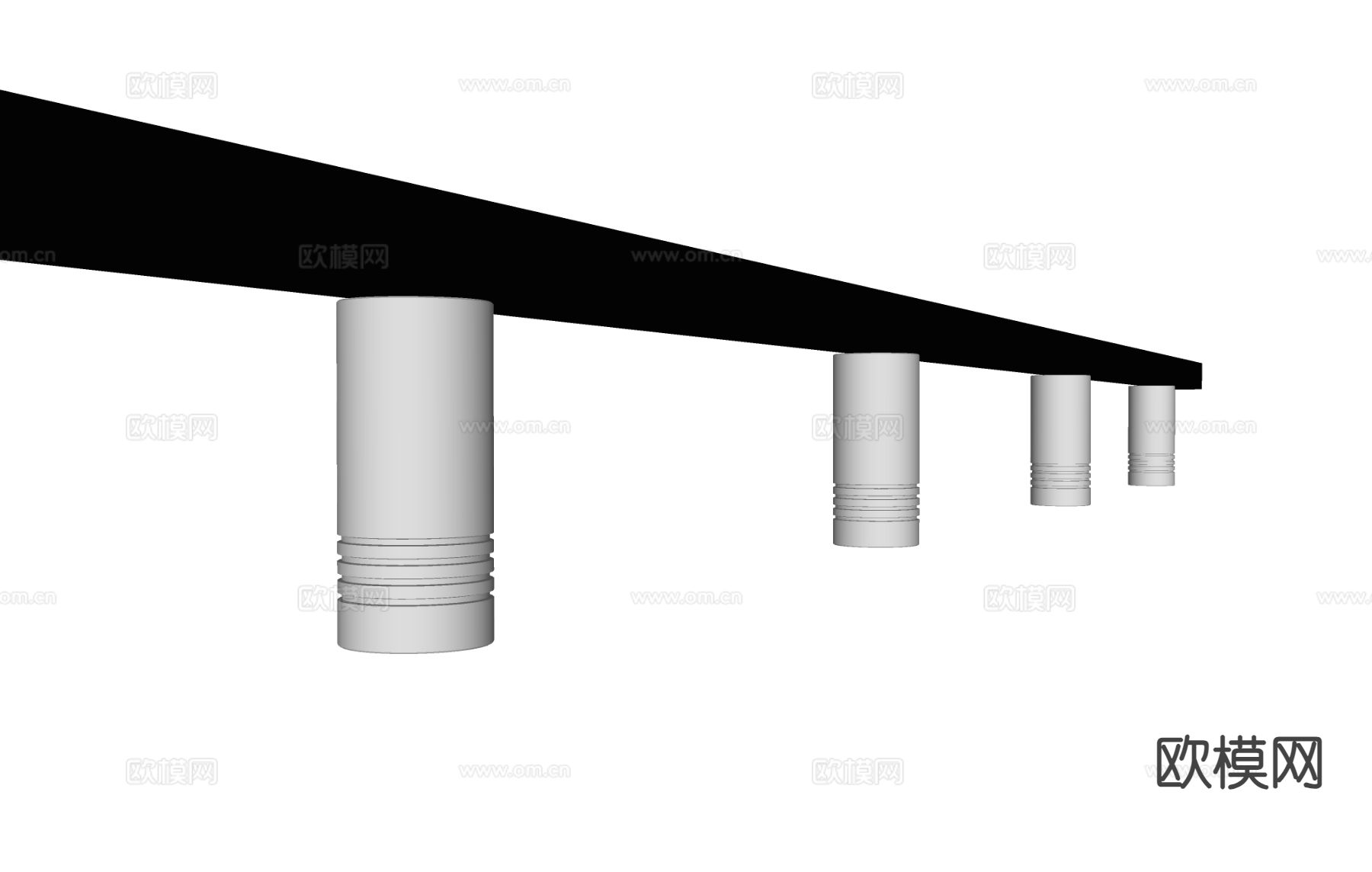 轨道射灯su模型下载（渲染图1）
