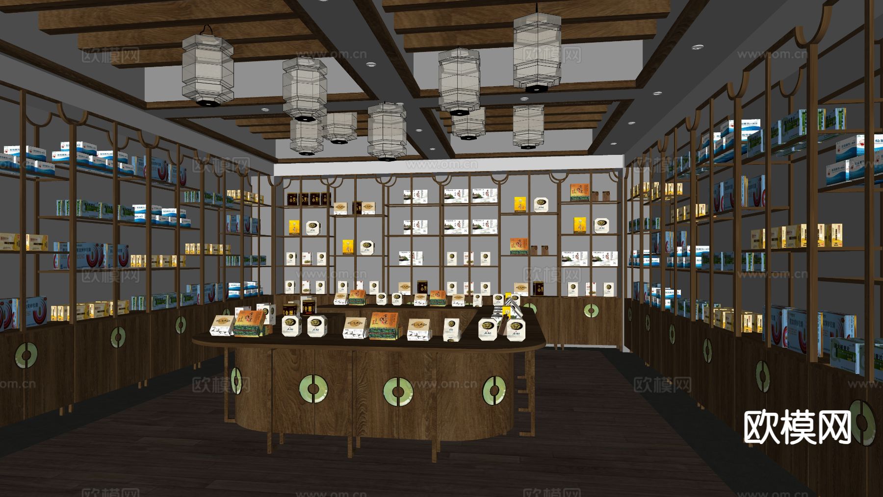 特产专卖店 土特产店su模型下载（渲染图1）