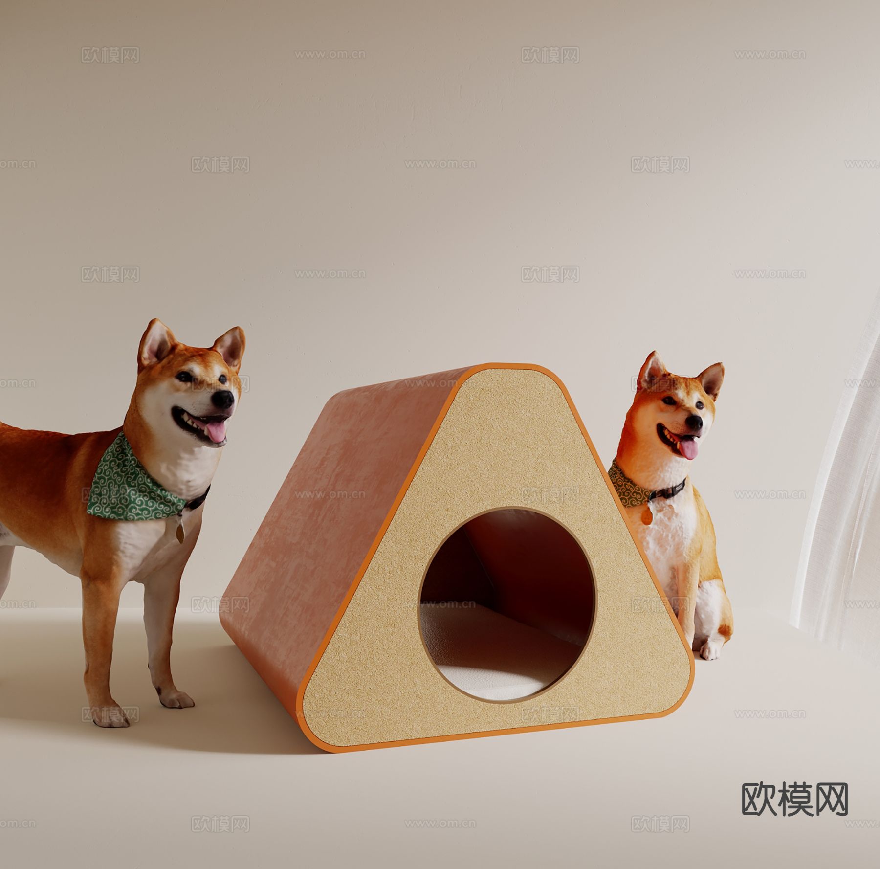 宠物窝 狗窝 宠物狗 柴犬3d模型