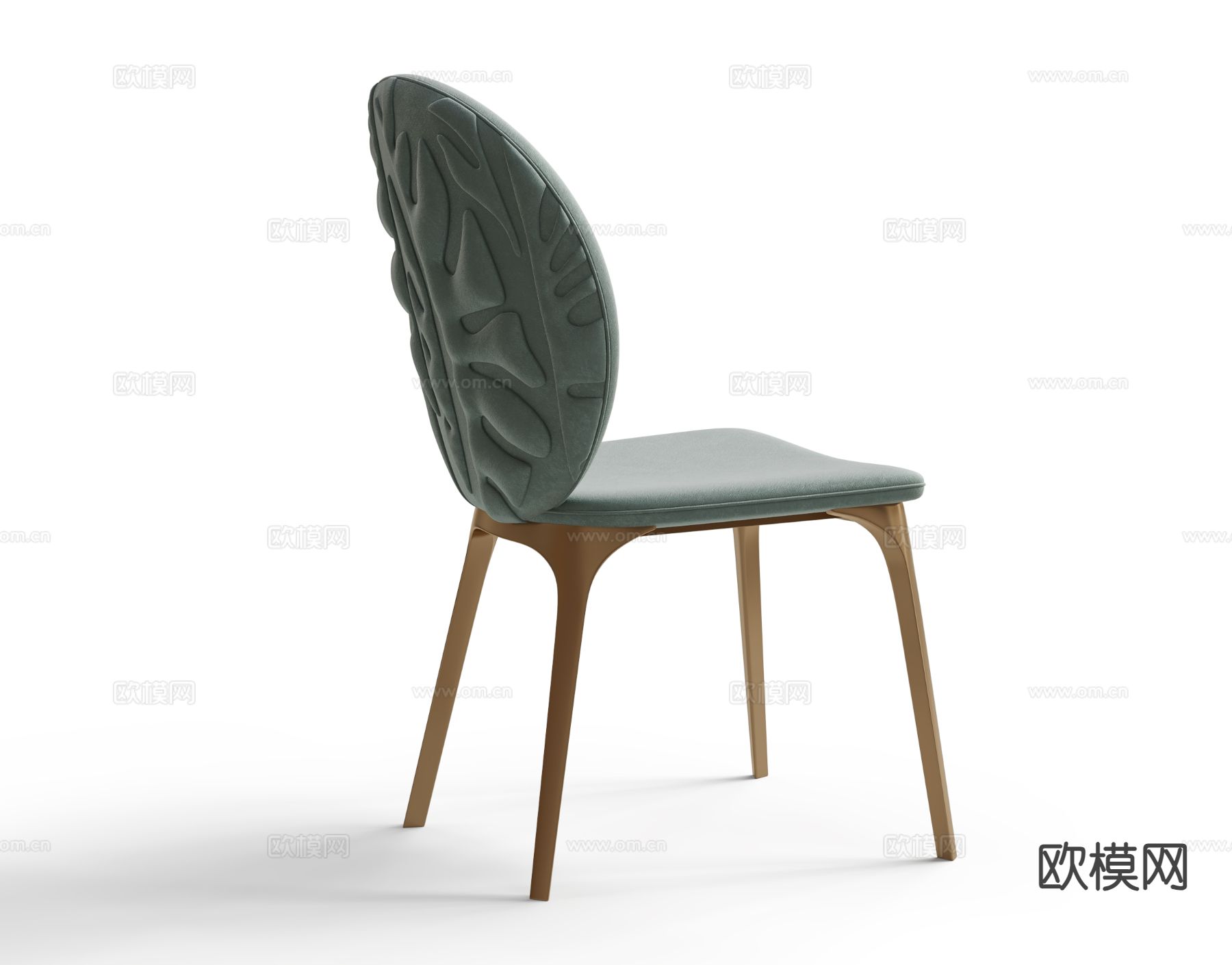 轻奢椅子 餐椅3d模型下载（渲染图2）