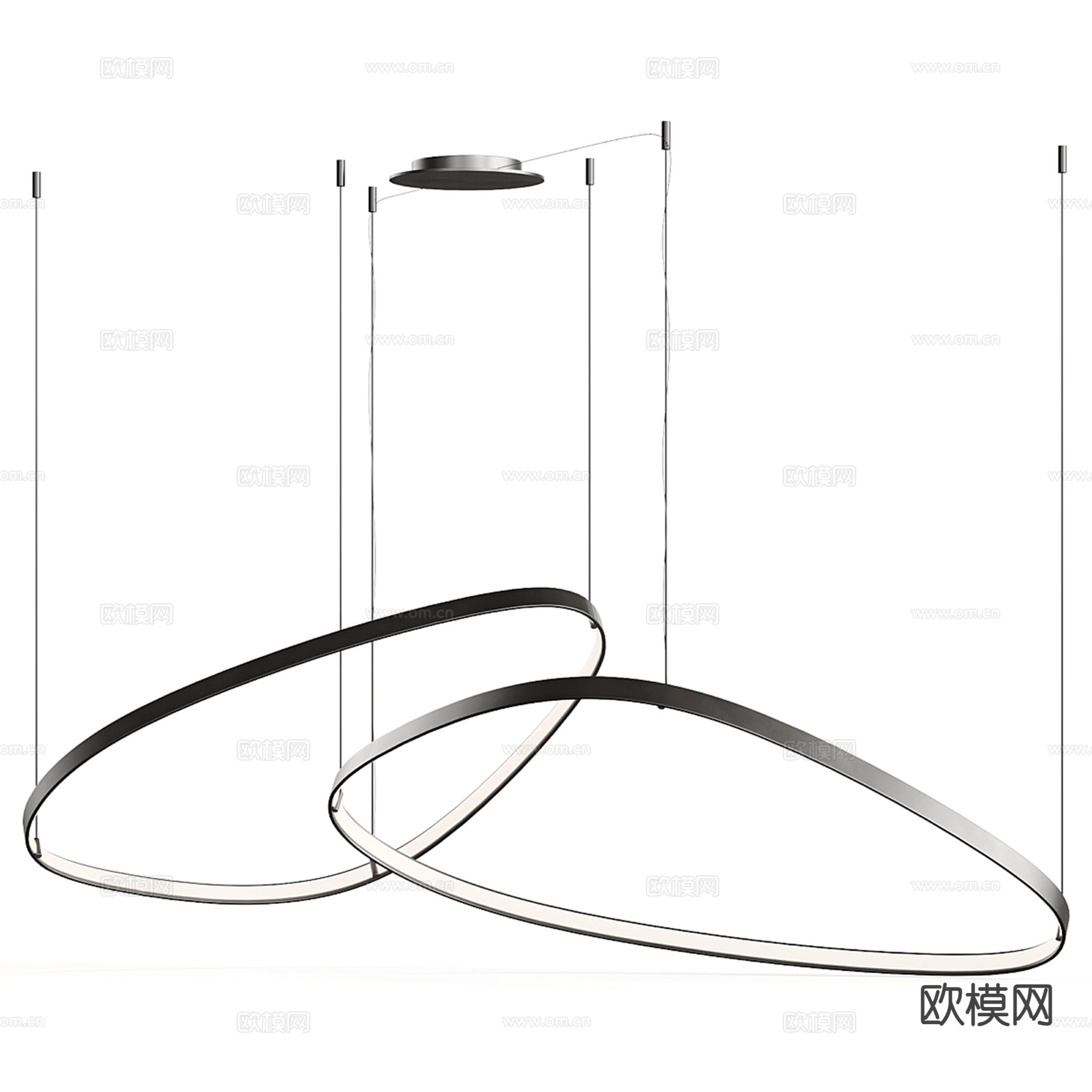 现代极简吊灯 线框吊灯3d模型