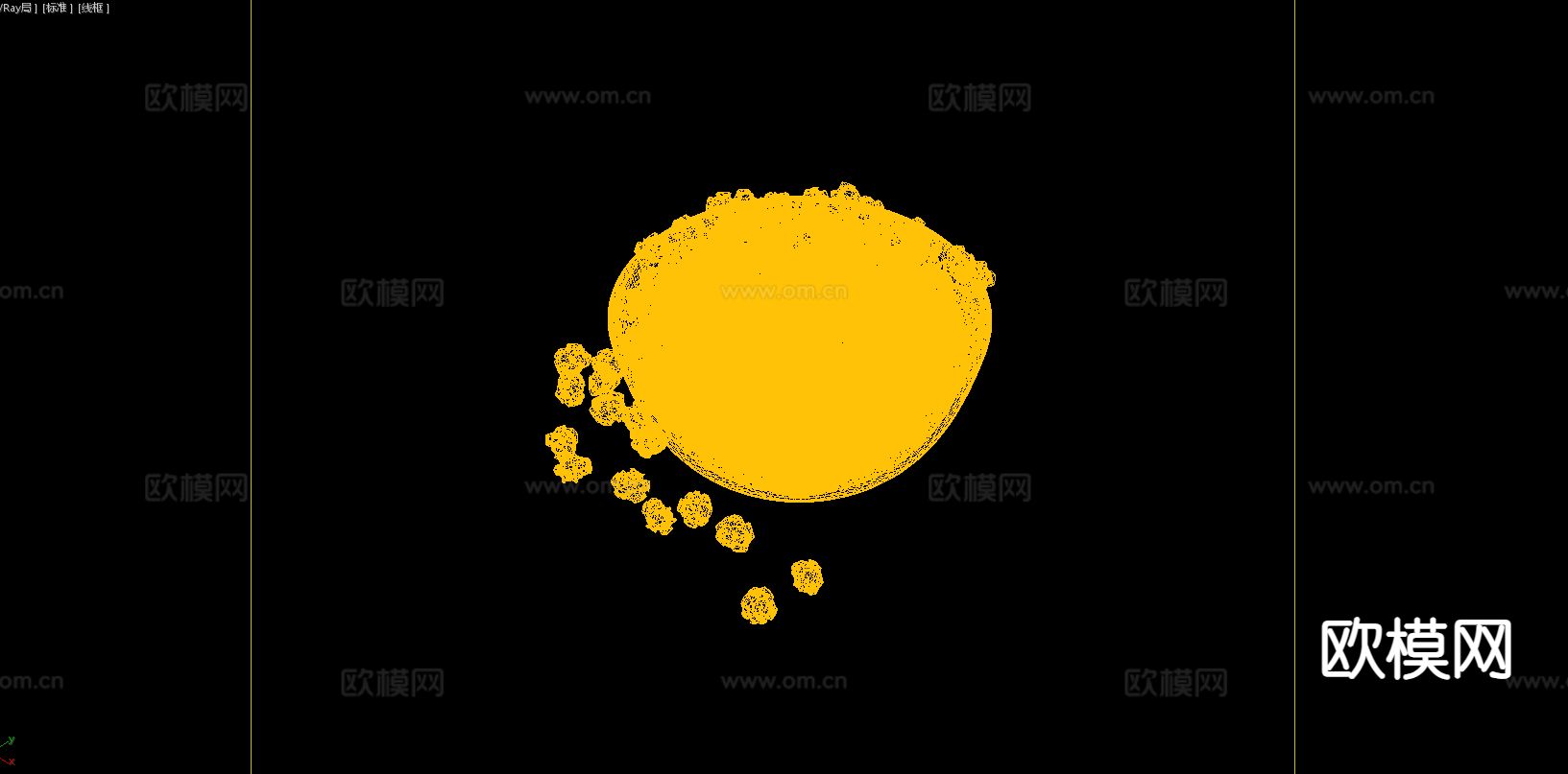 爆米花 食物3d模型