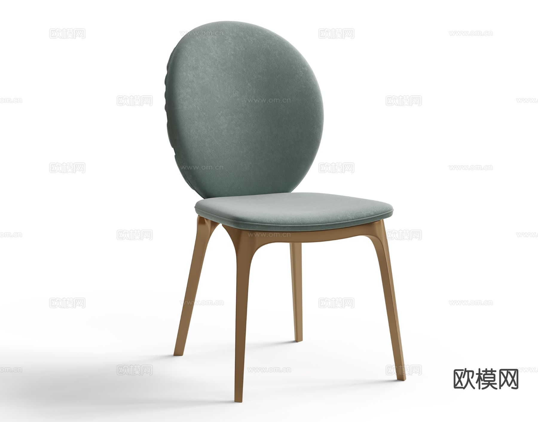 轻奢椅子 餐椅3d模型下载（渲染图1）