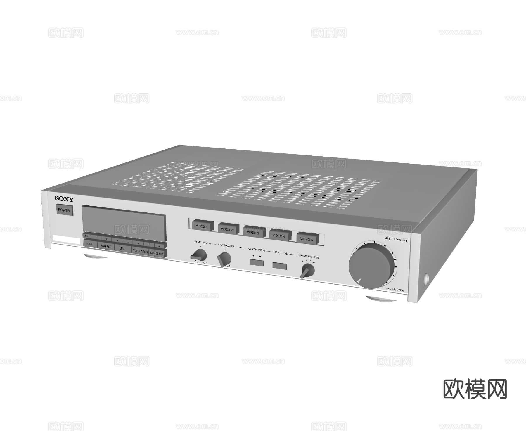 SONY音响 DVD 收音机su模型下载（渲染图1）