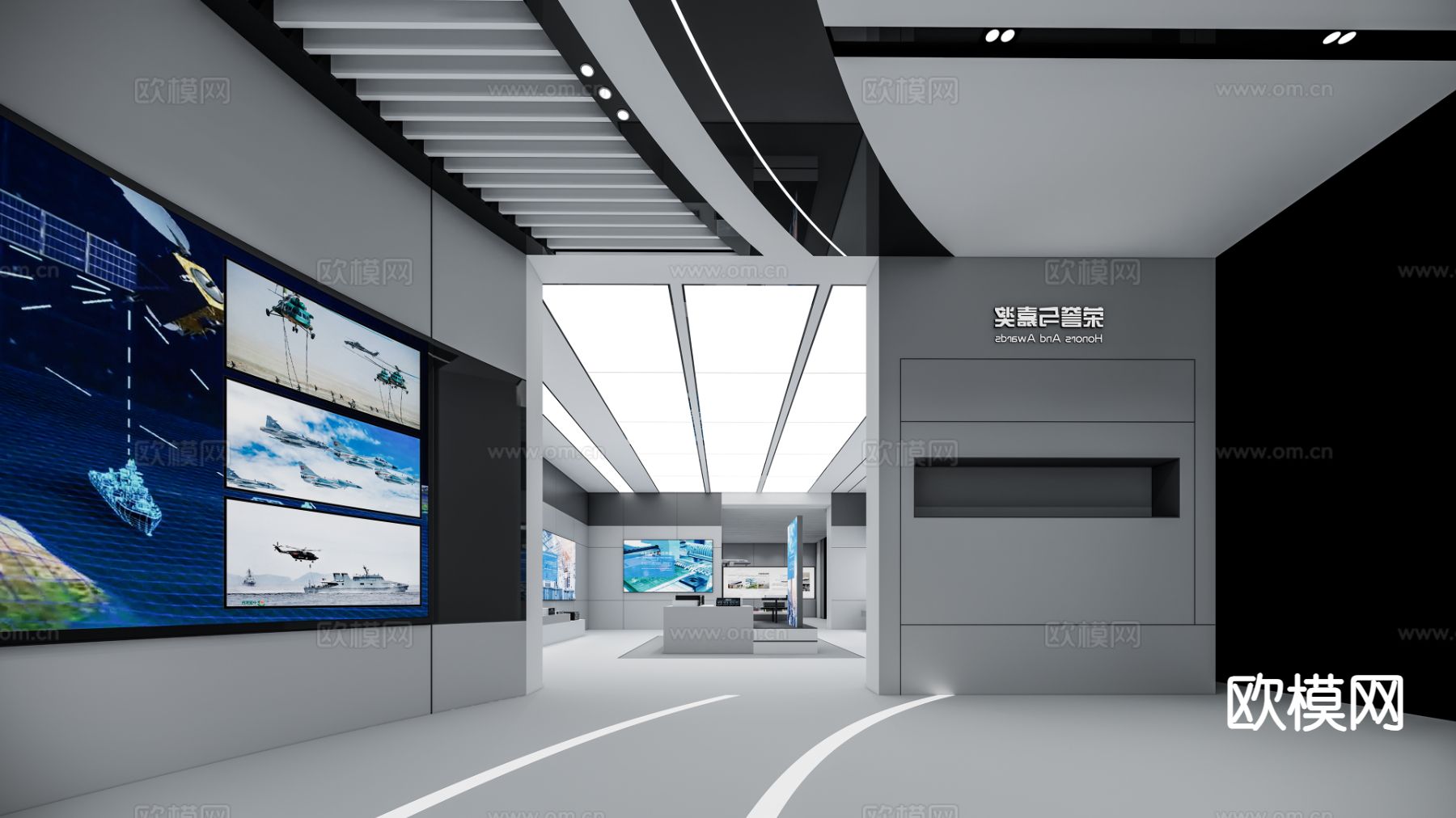 科技展厅su模型下载（渲染图4）