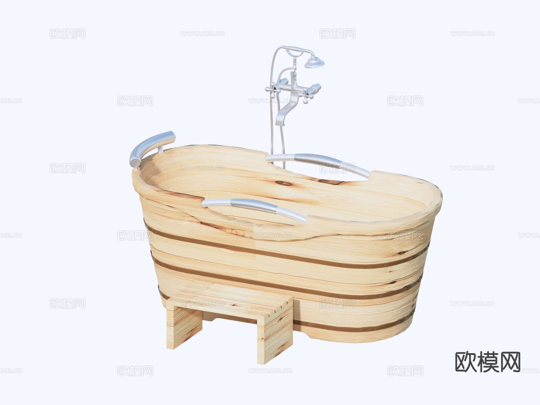 独立浴缸 浴盆su模型下载（渲染图2）