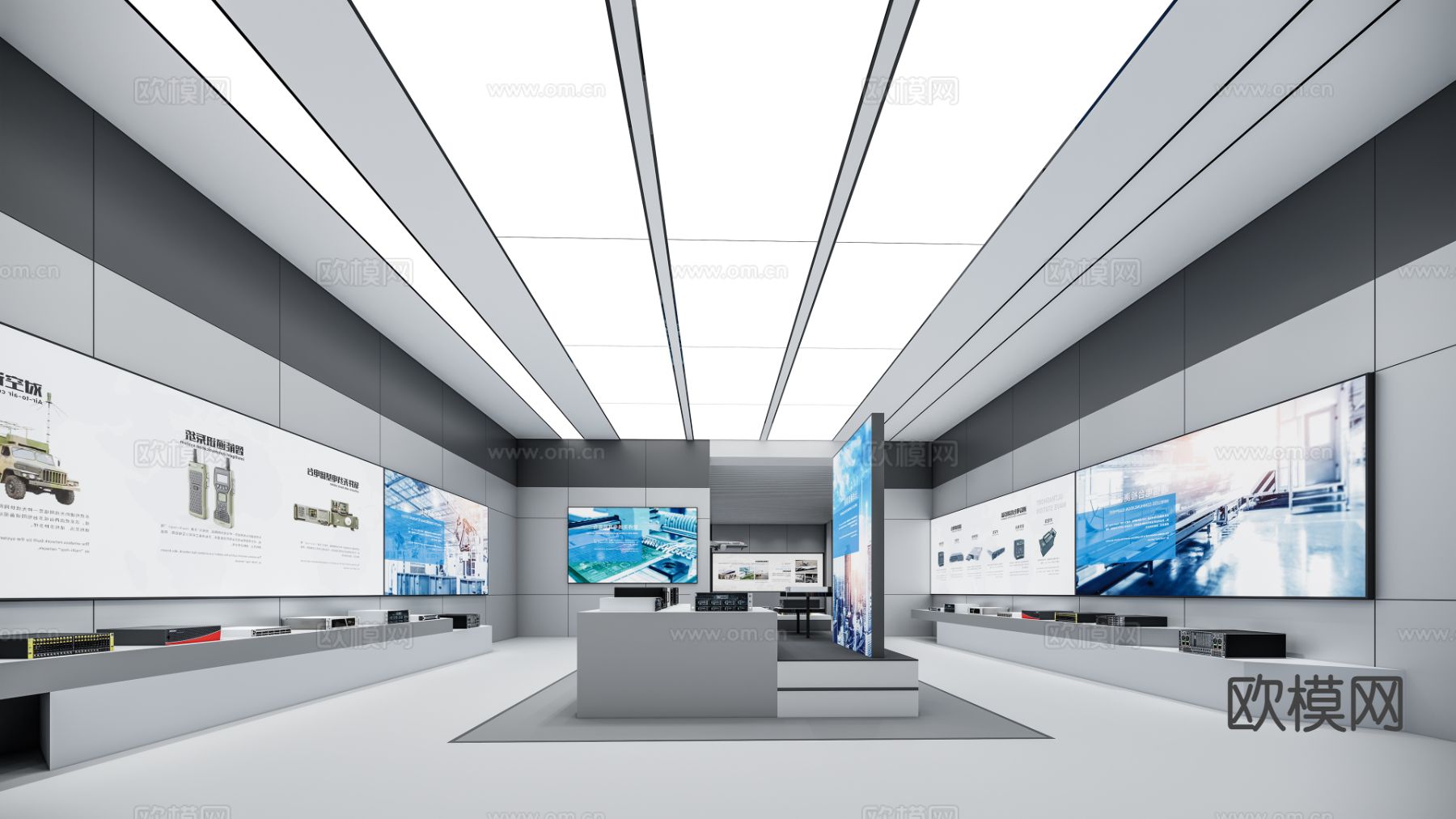 科技展厅su模型下载（渲染图2）