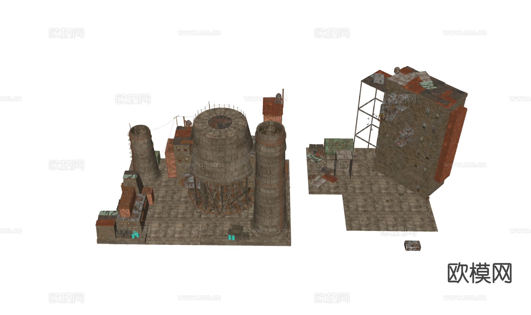 工业设备 机械设备 蓄电站su模型下载（渲染图1）