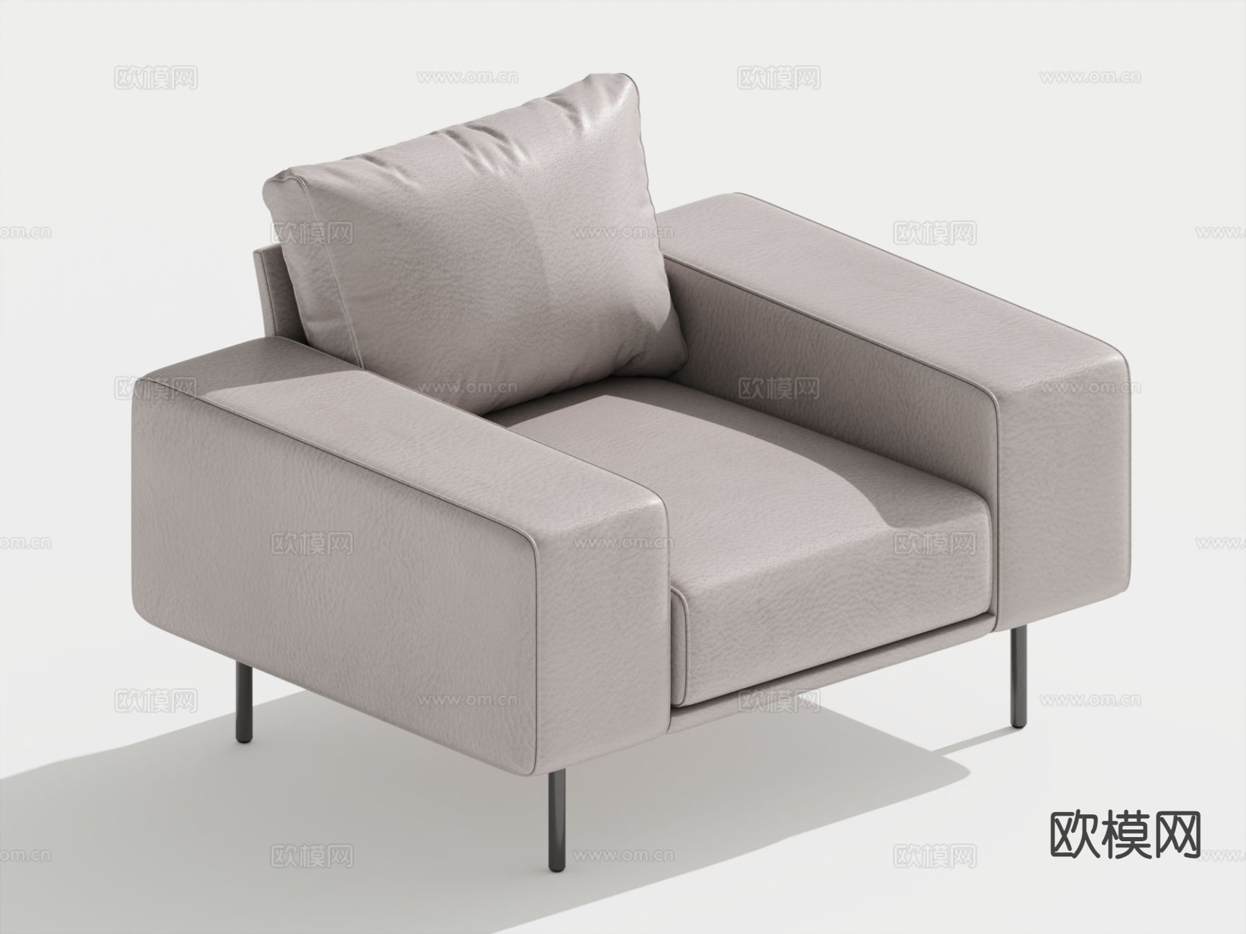 现代单人沙发3d模型下载