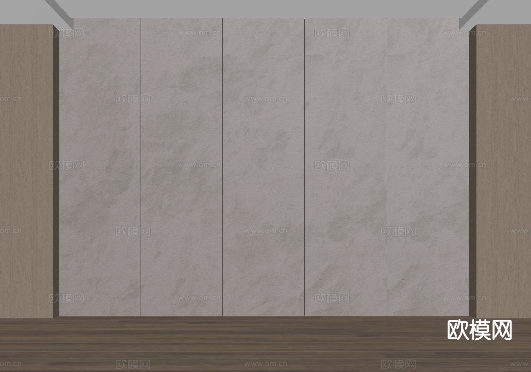 现代石材背景墙 毛石墙 石头墙su模型下载（渲染图1）